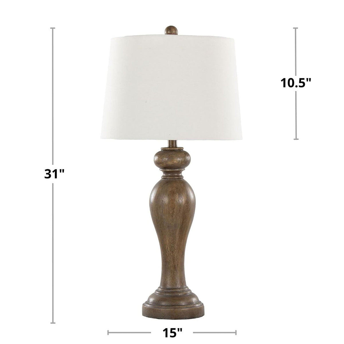 Peppa 31" Contemporary Polyresin Table Lamp in Opal