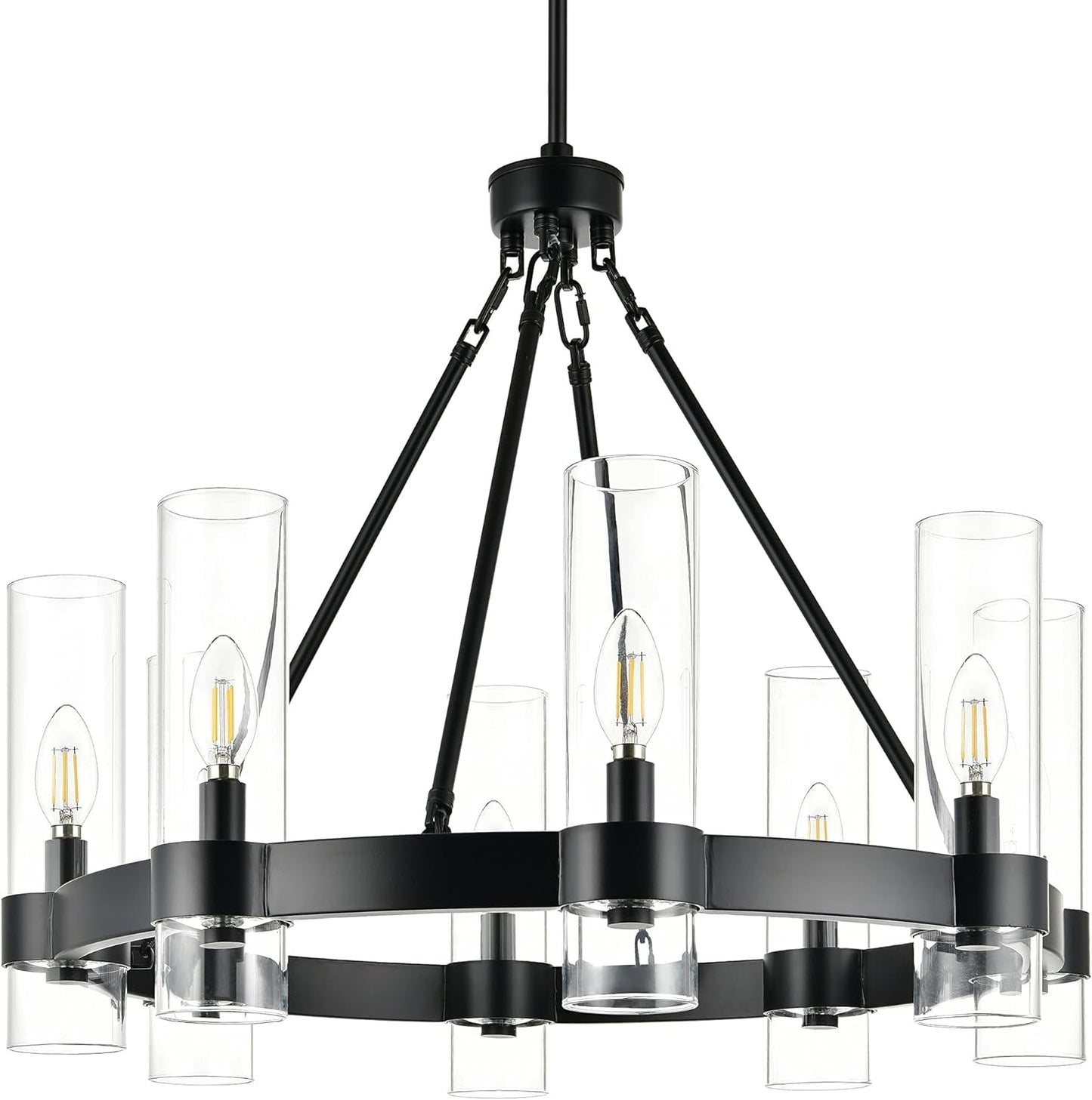 Small Wagon Wheel Chandelier