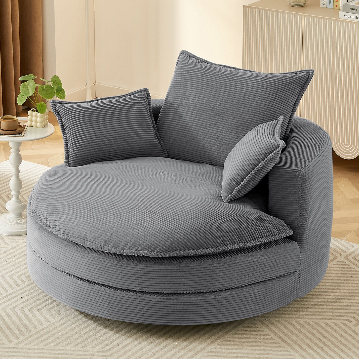 360° Swivel Sofa Chair Accent Barrel Chair