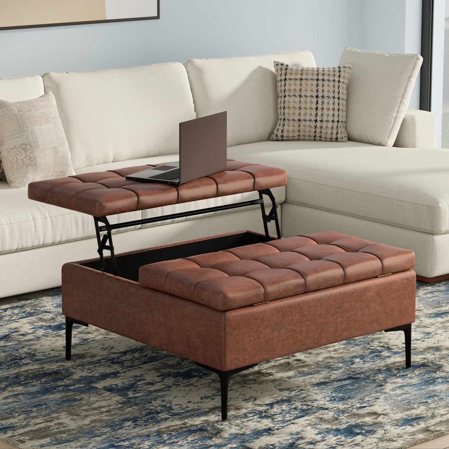 Laura Lift Top Storage Ottoman