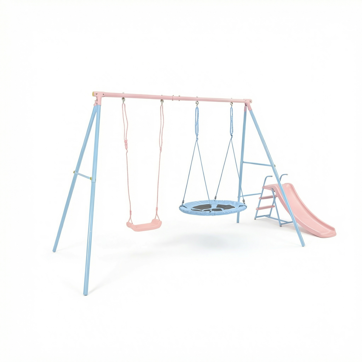 XNS107 Two Swing Set with Slide