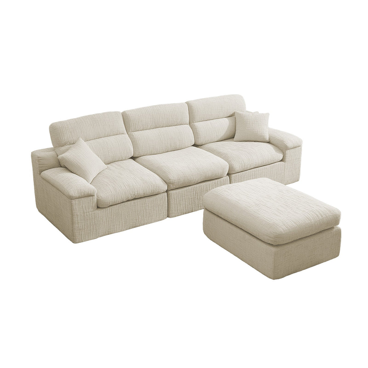 Corner Chaise Sofa with High Backrest