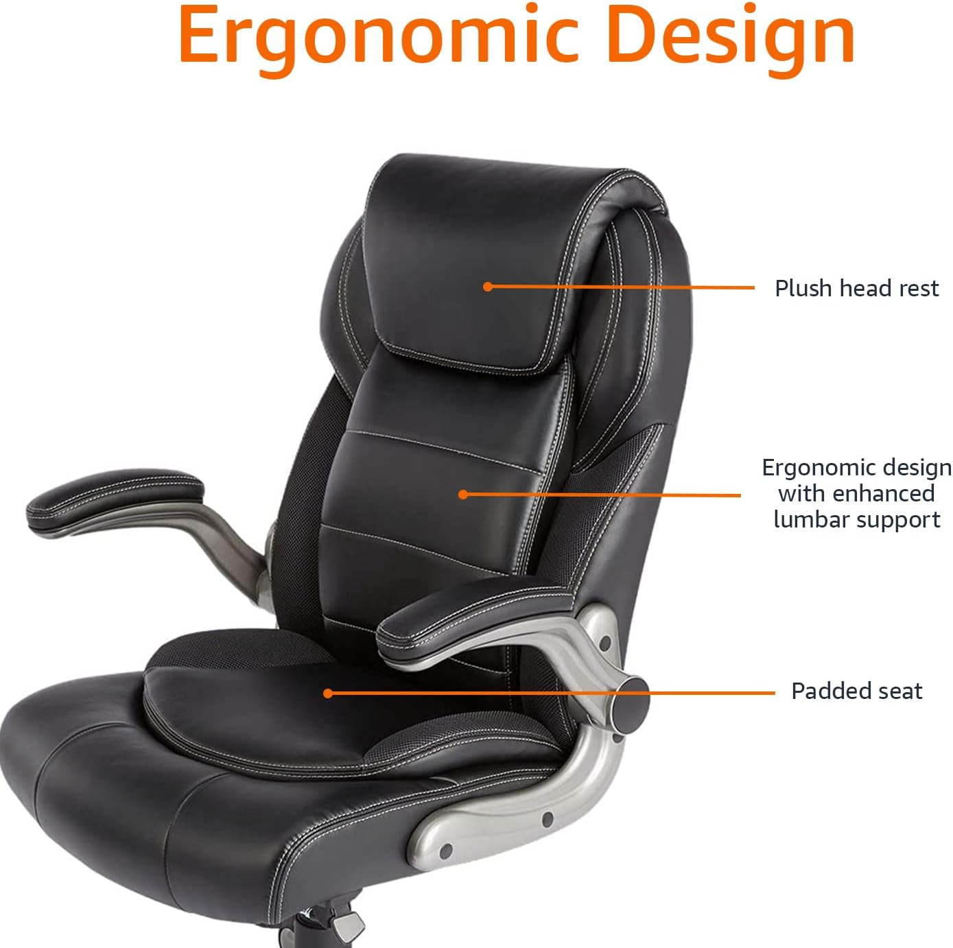 Ergonomic High Back Office Chair Black With Lumbar Support