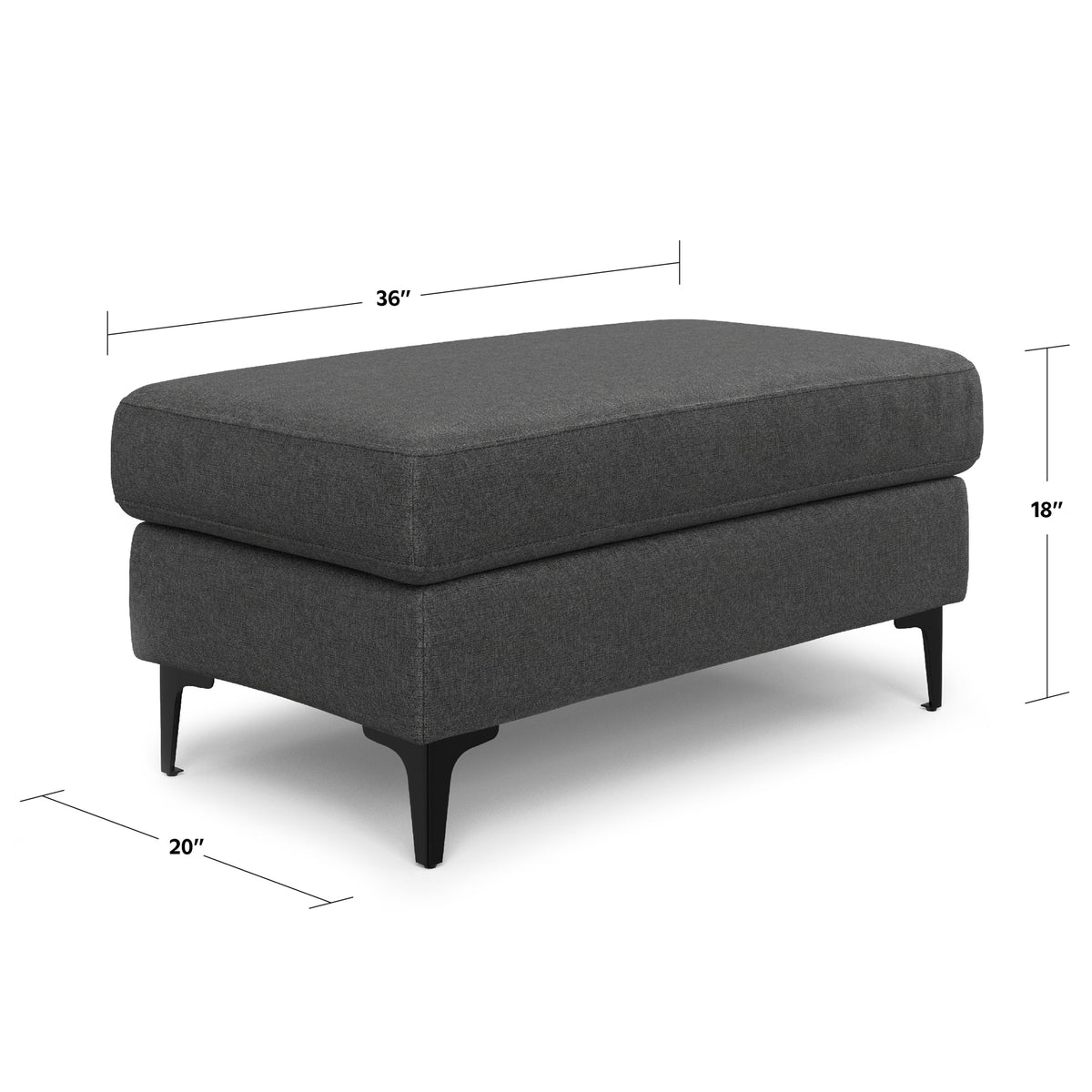Ava Mid Century Ottoman