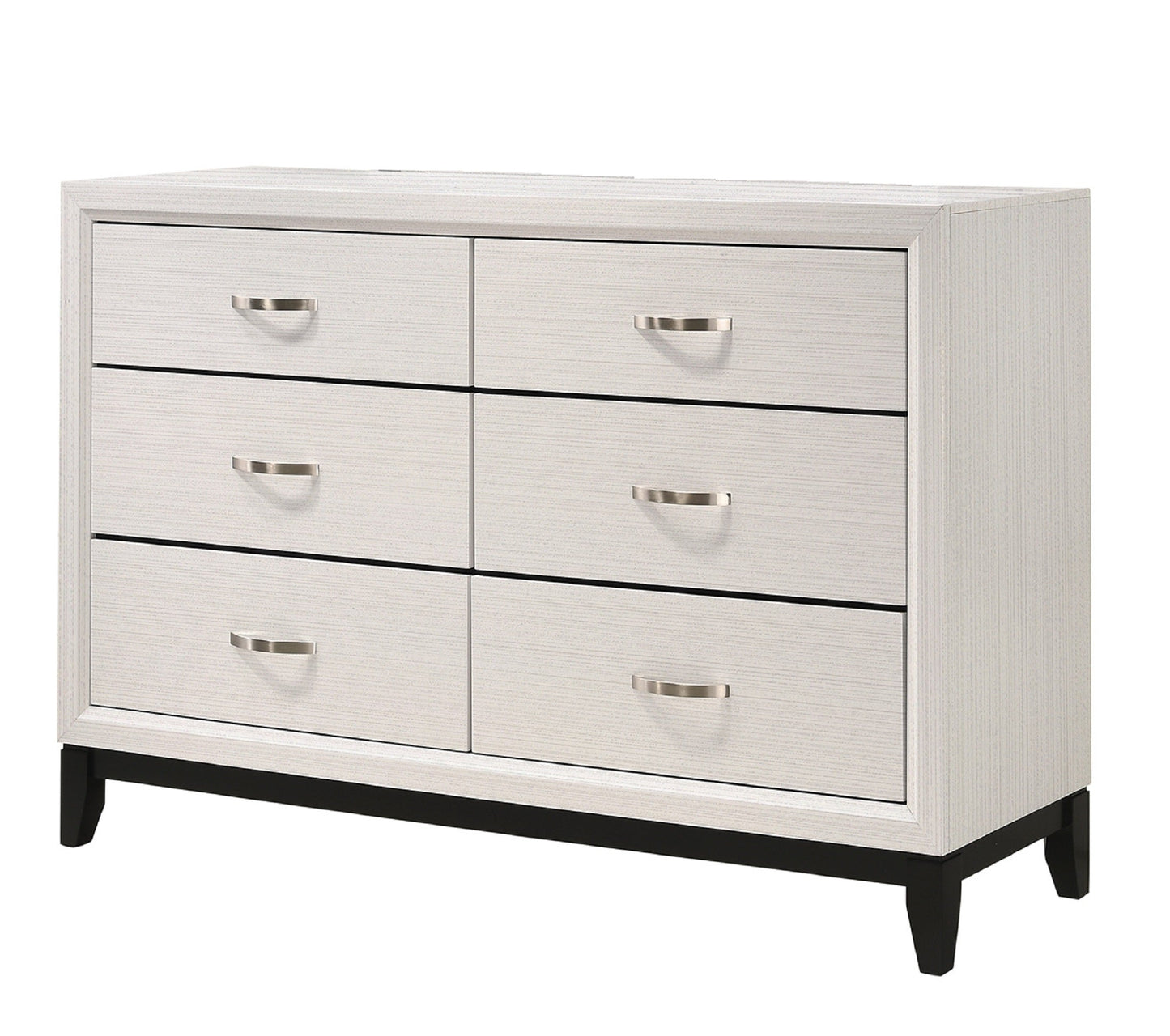 1pc Contemporary 6-Drawer Dresser