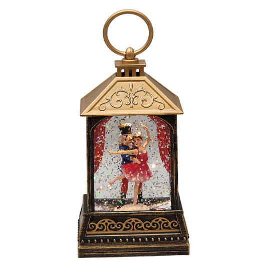 Classic Nutcracker Ballet Lighted Lantern Snow Globe