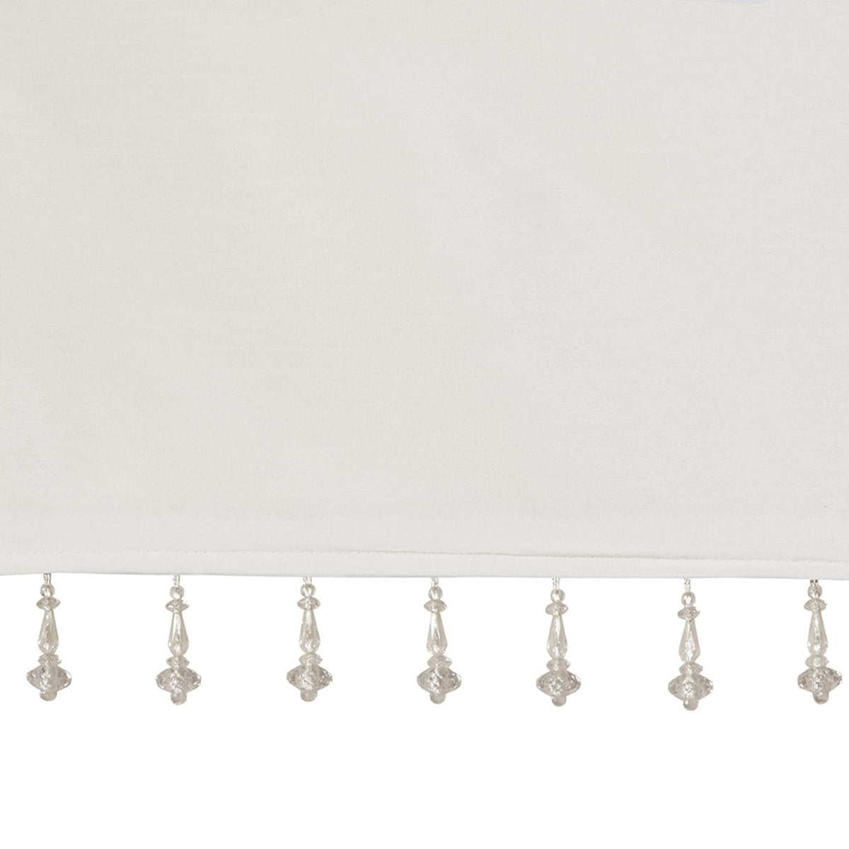 Lightweight Faux Silk Valance With Beads