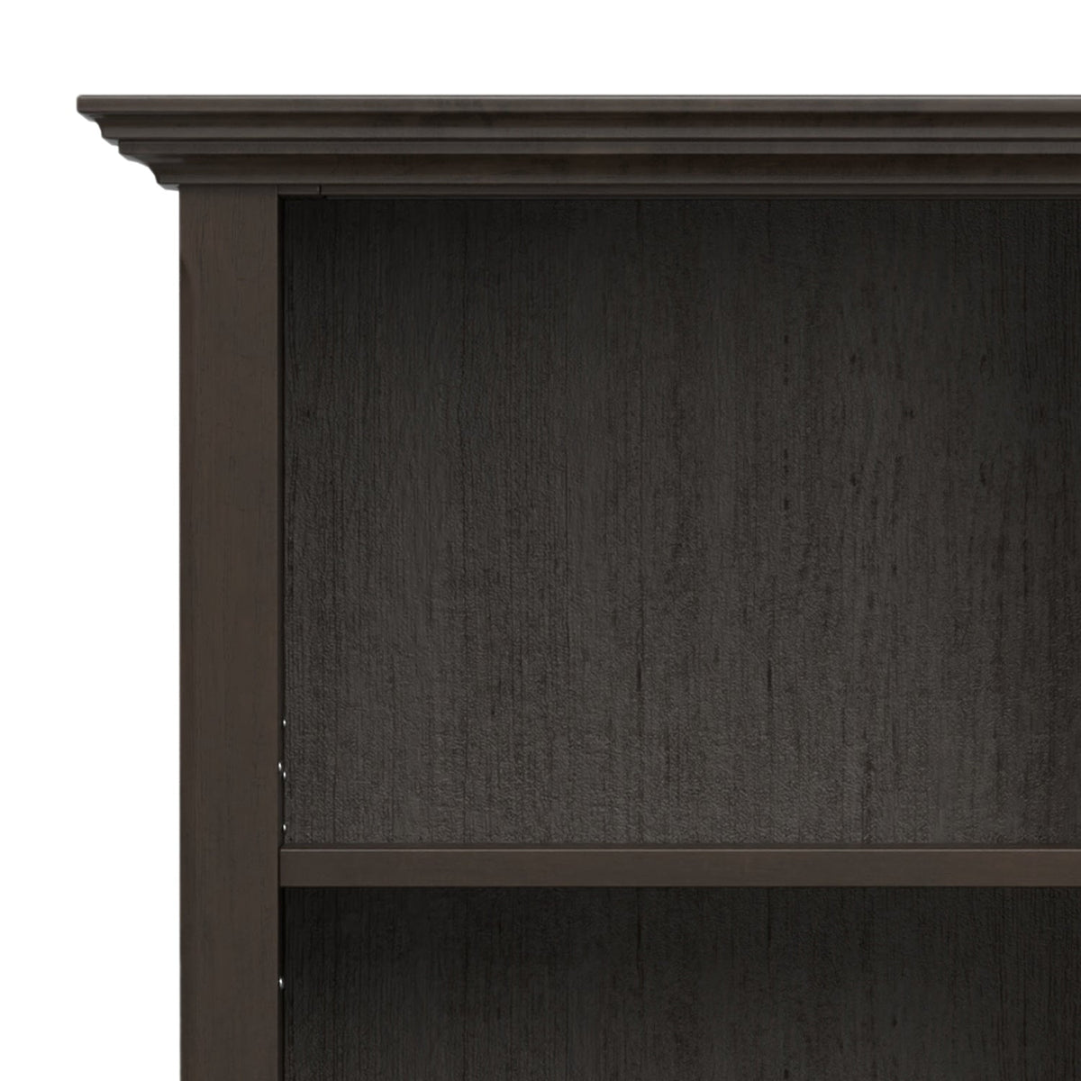 Amherst 24 Inch Solid Wood 5 Shelf Bookcase in Hickory