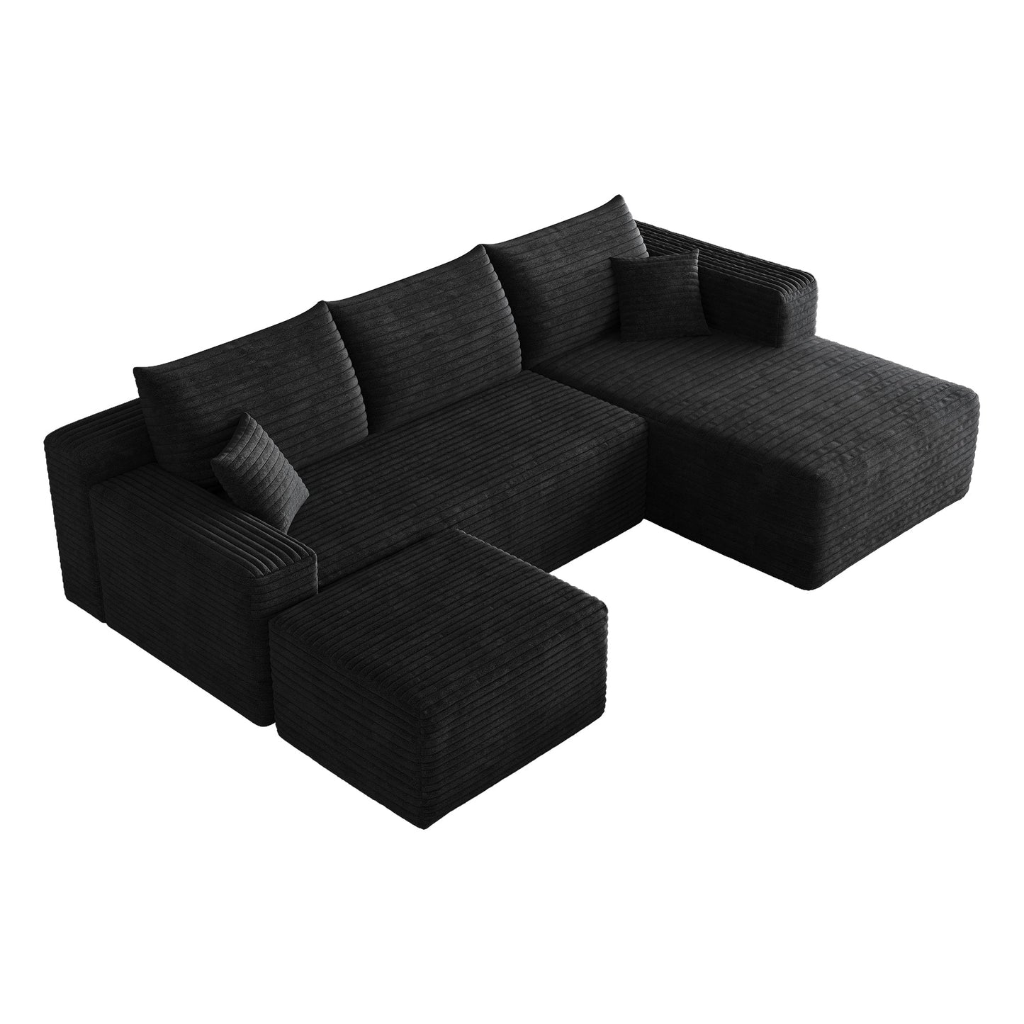 95" Cloud Sectional Sofa with Ottoman