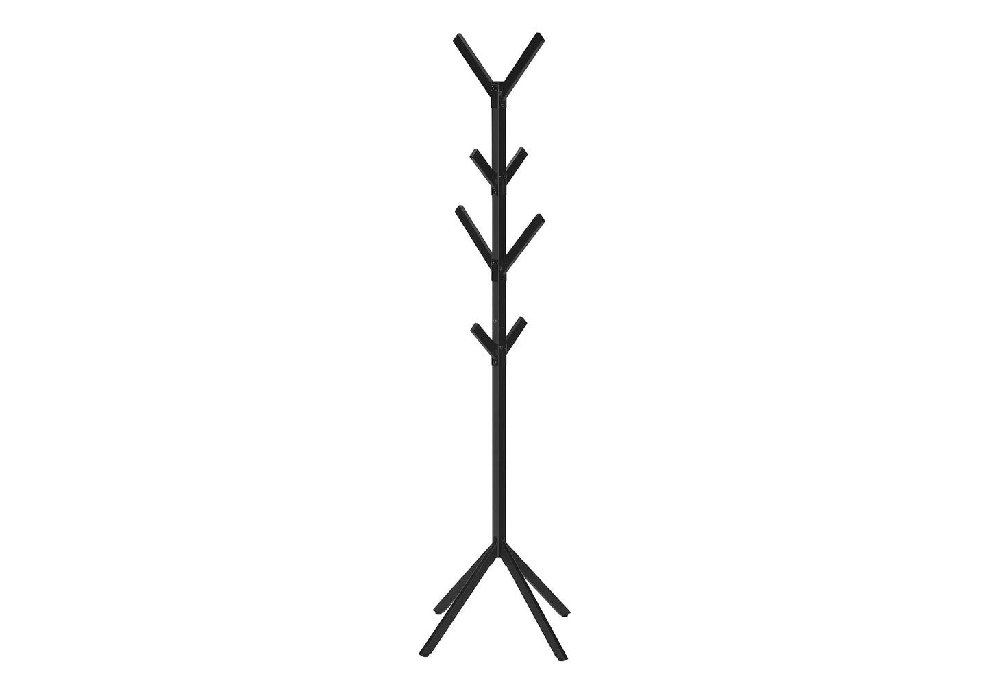 Coat Rack, Hall Tree, Free Standing, 8 Hooks, Entryway, 70"h, Bedroom