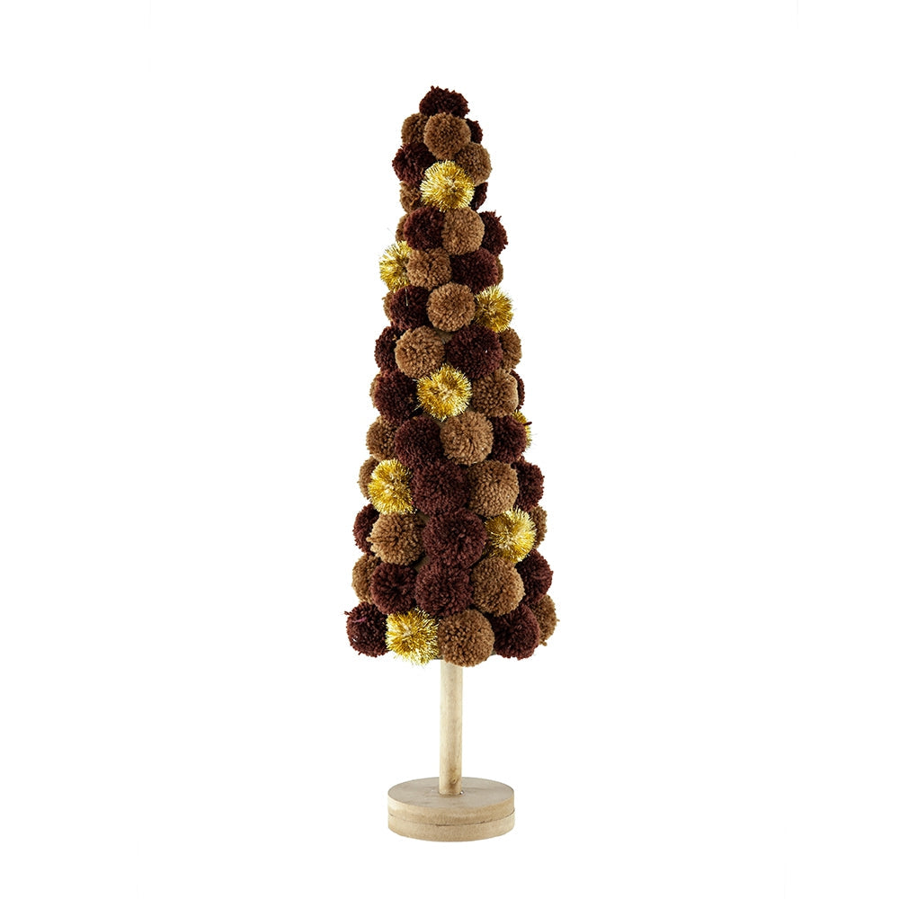 8.7x8.7x31.5" Tall Tree Christmas Table Decor, Coffee