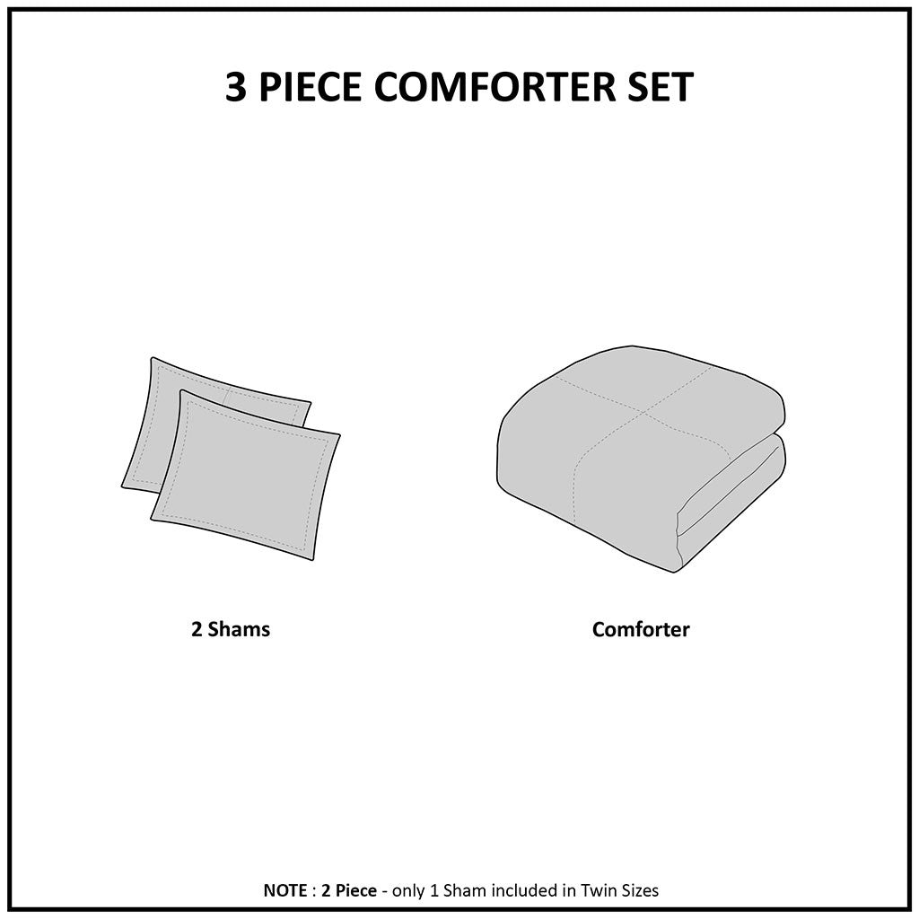 King/Cal King Faux Fur Down Alternative Comforter Mini Set