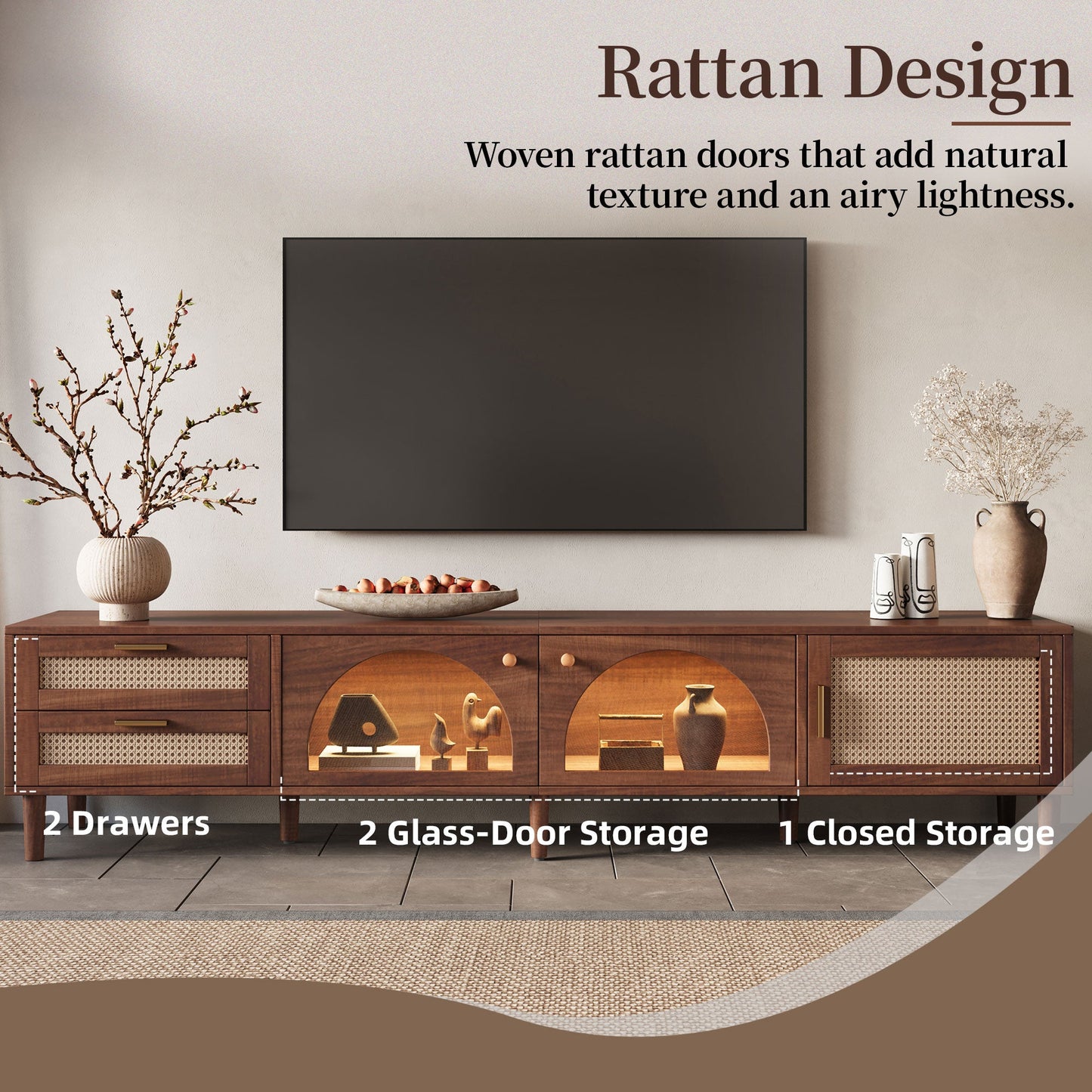 86 Inch TV Stand for TVs Up to 90"