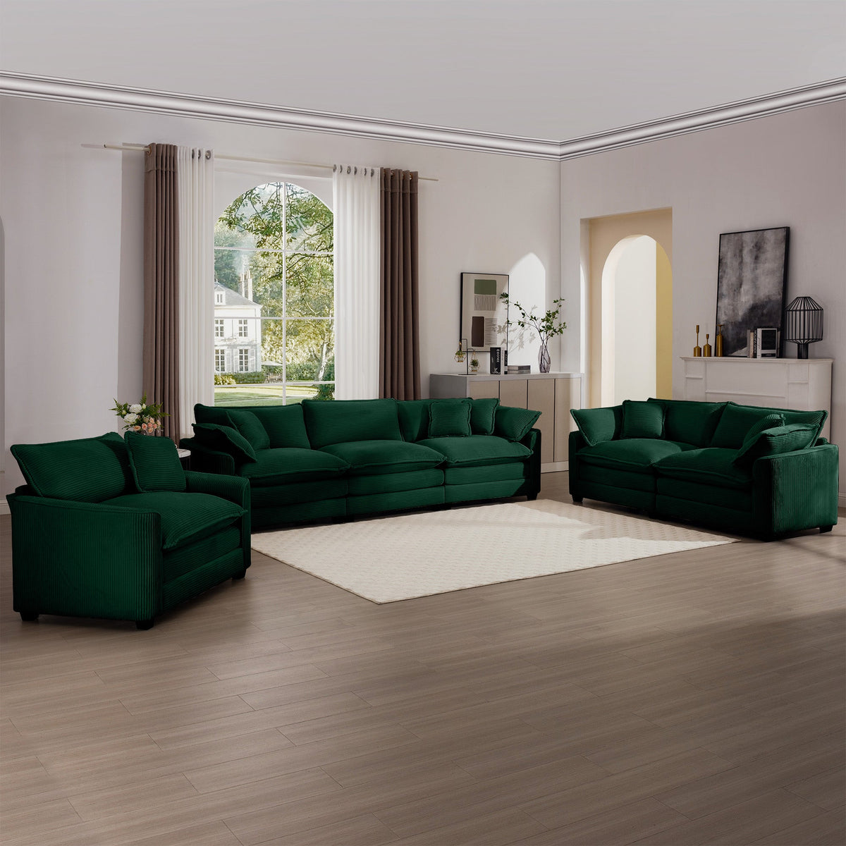 3 Piece Oversized Sectional Sofa