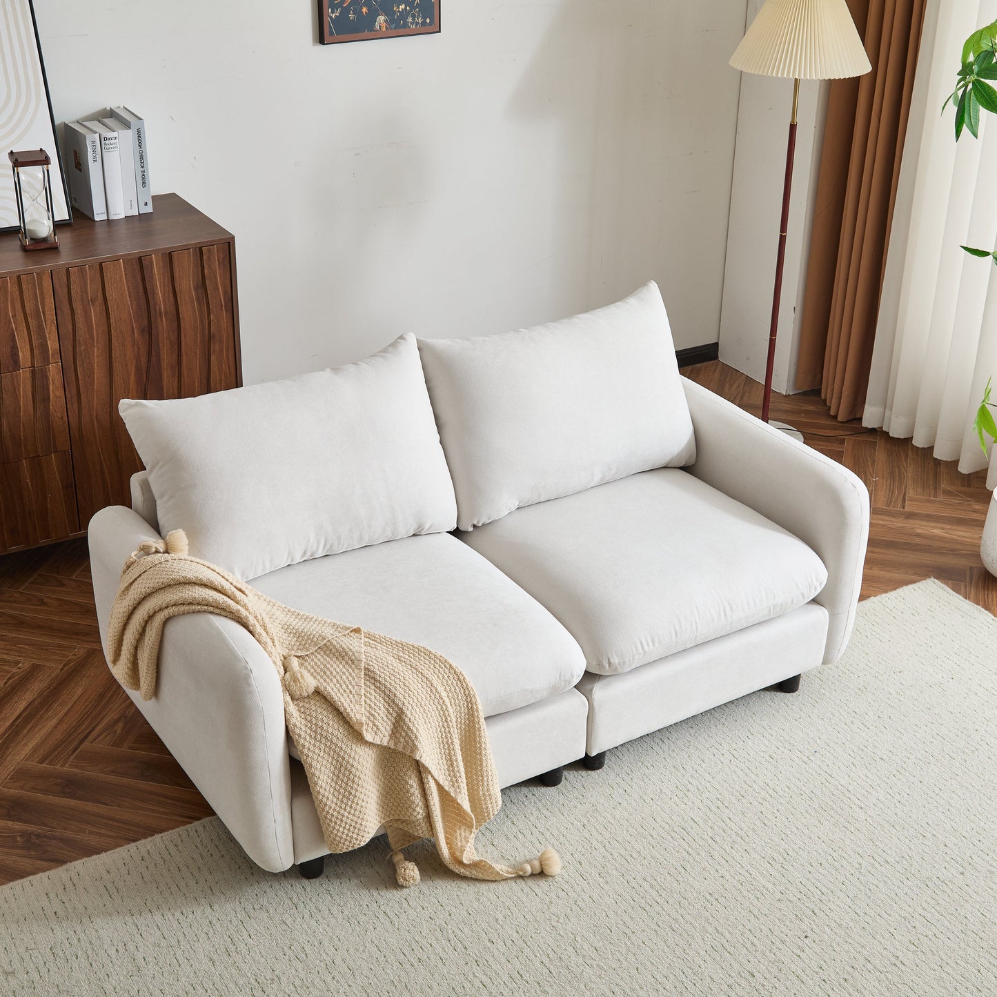 69 in. 2-Seats Modular Sectional Sofa Corner Chair