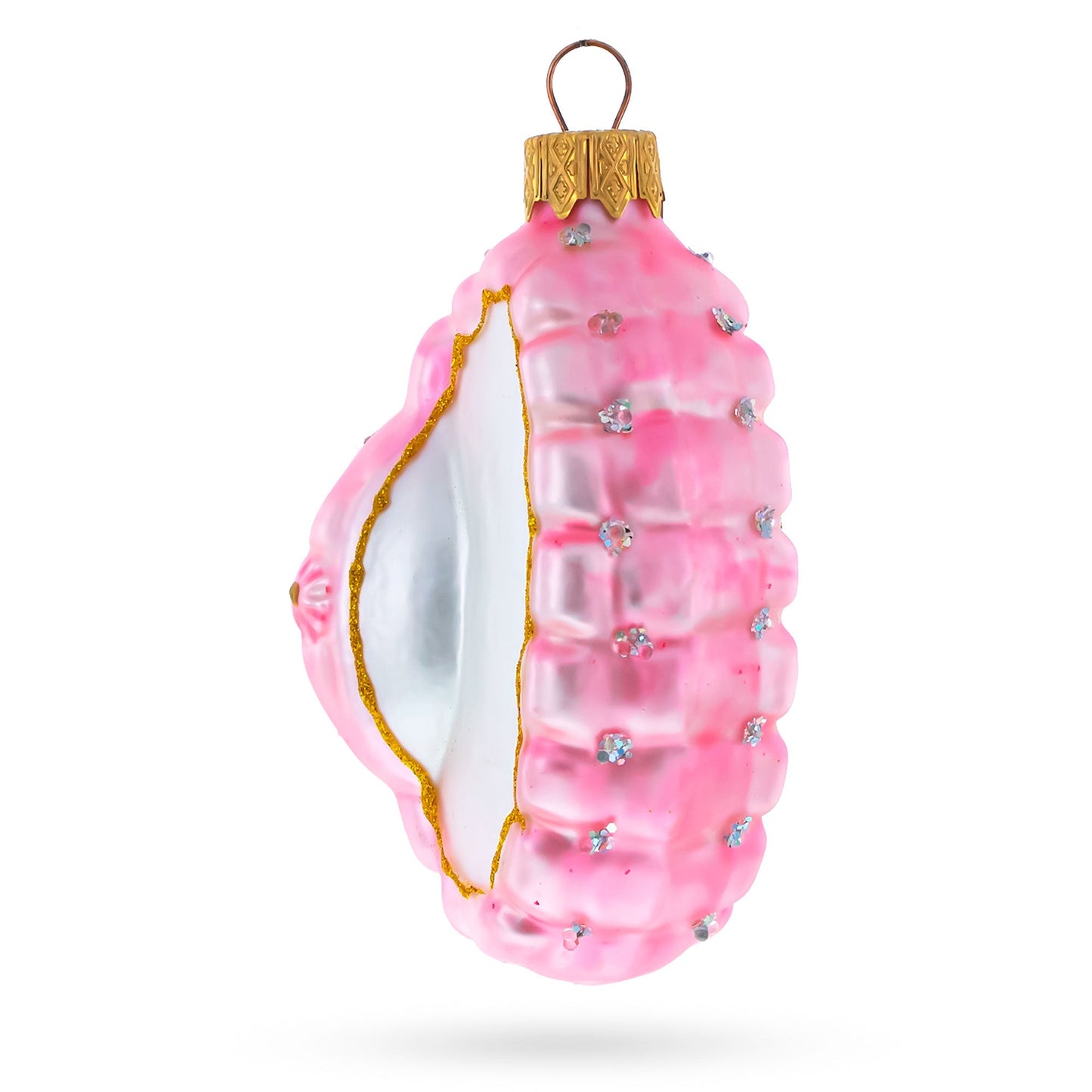 Elegant Pink Wristwatch Glass Christmas Ornament
