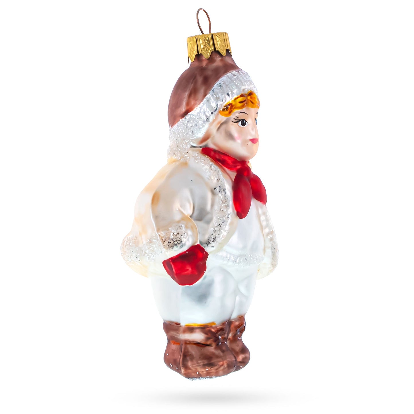Boy Wearing Vintage Style Costume Glass Ornament