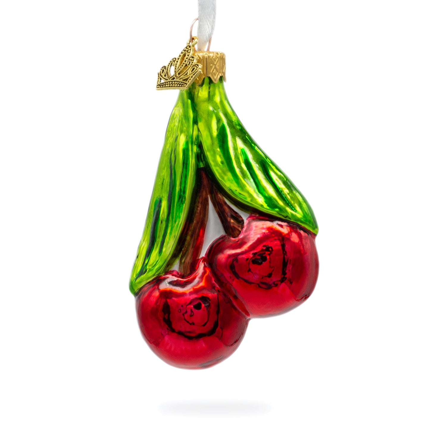 Cherries Glass Christmas Ornament