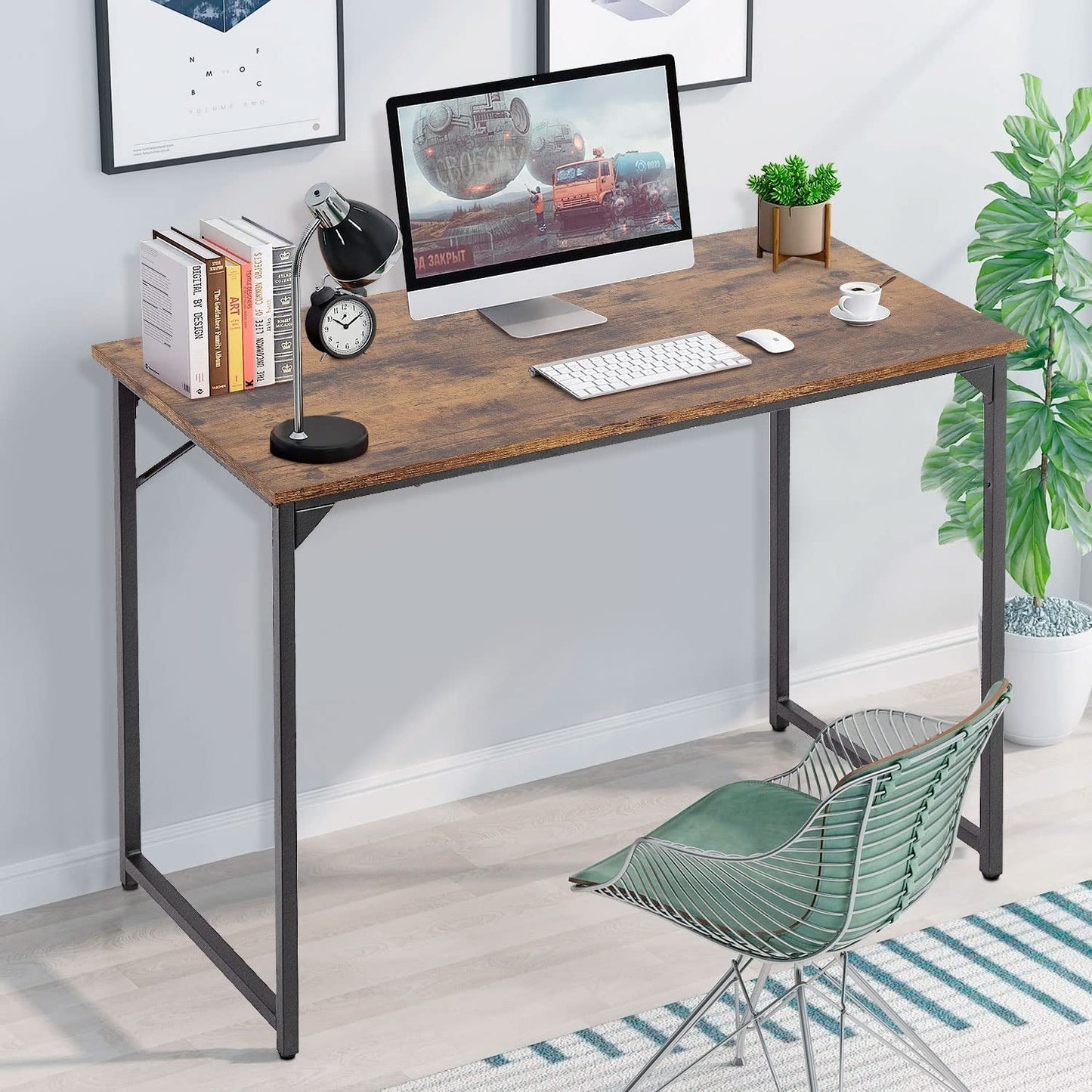 Industrial Laptop Desk 39.4 Inch Length 19.7 Inch Width