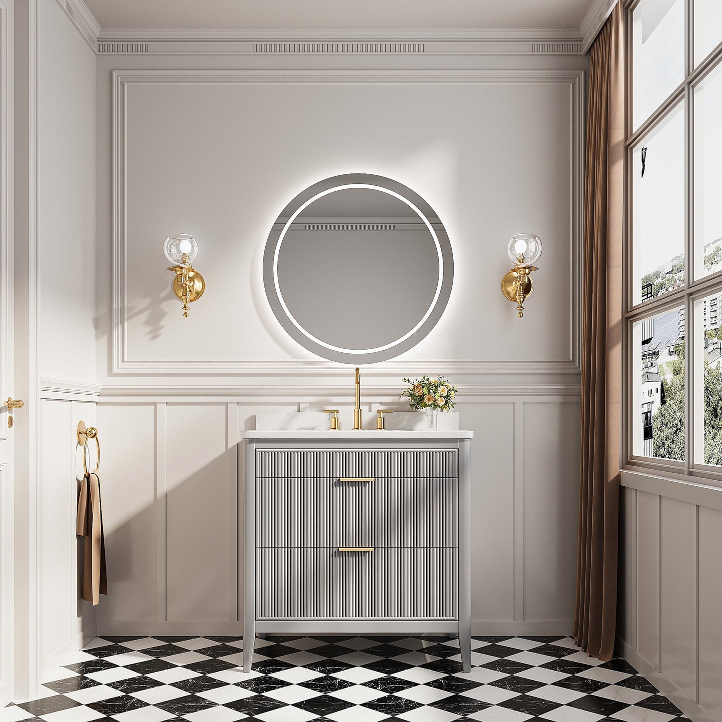 Fully Assembled 36" Bathroom Vanity