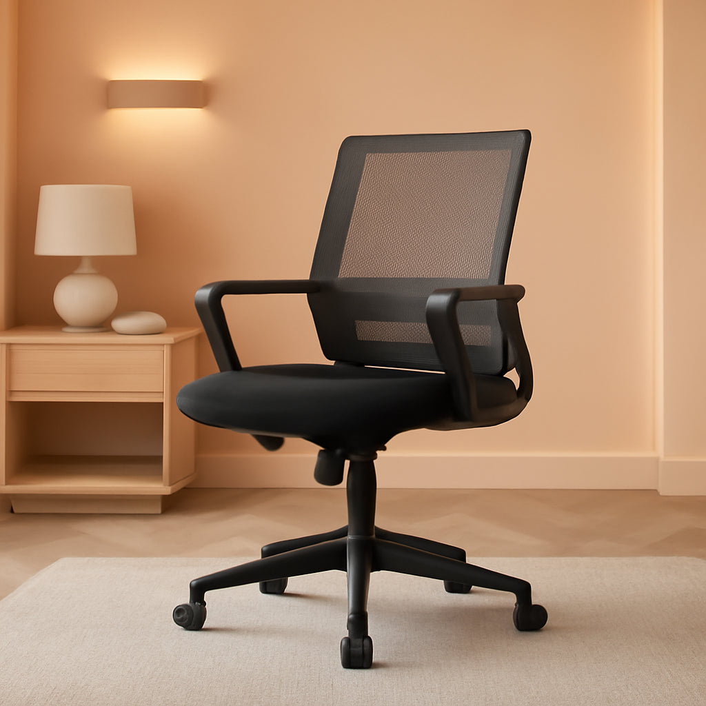 Ergonomic Swivel Chair With Adjustable Lumbar Support
