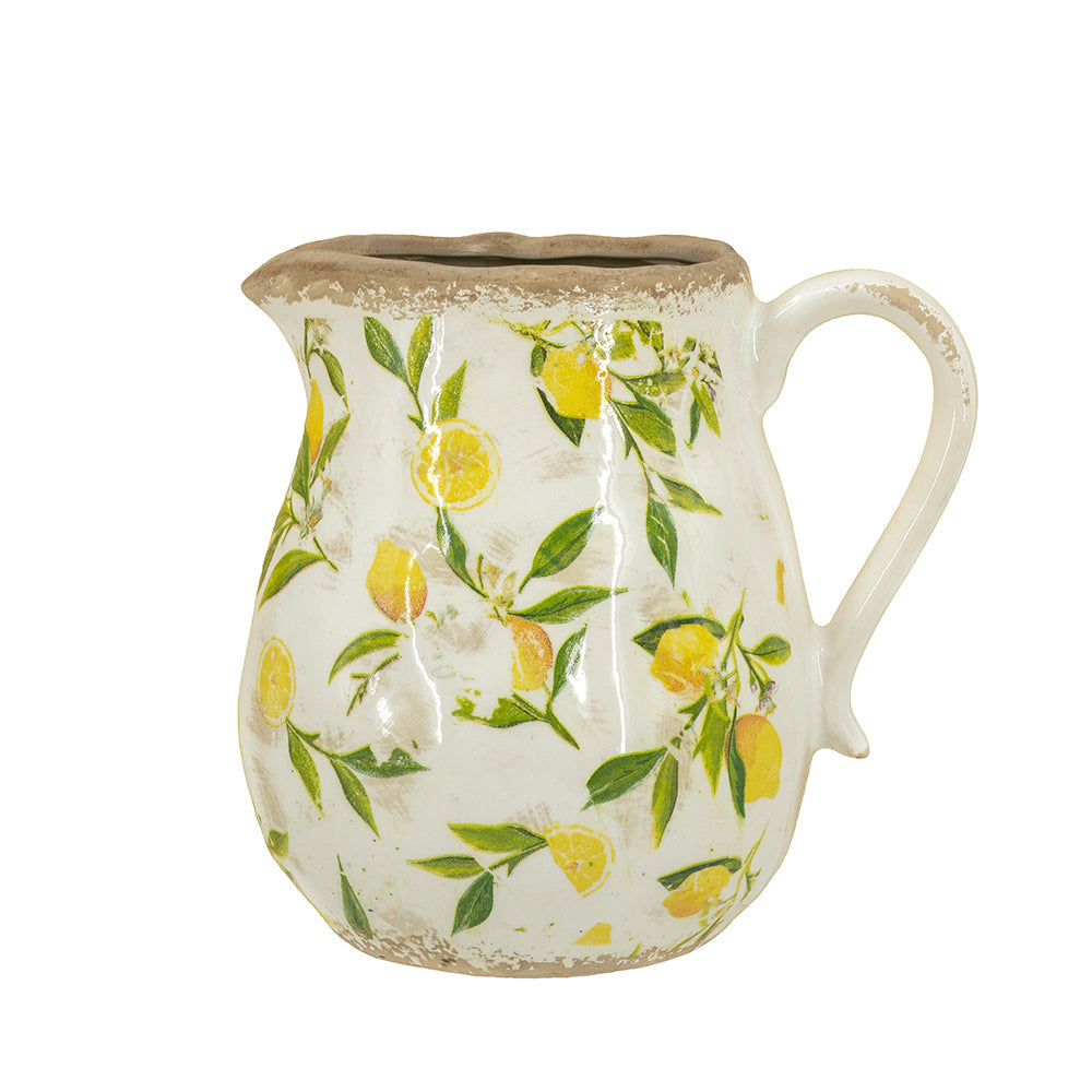Distressed White Ceramic Vase