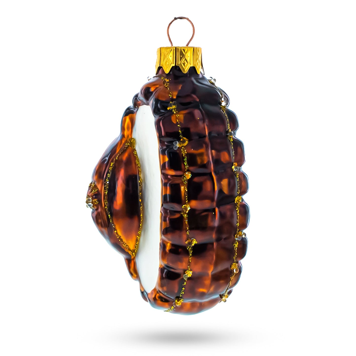 Brown Wristwatch Glass Christmas Ornament