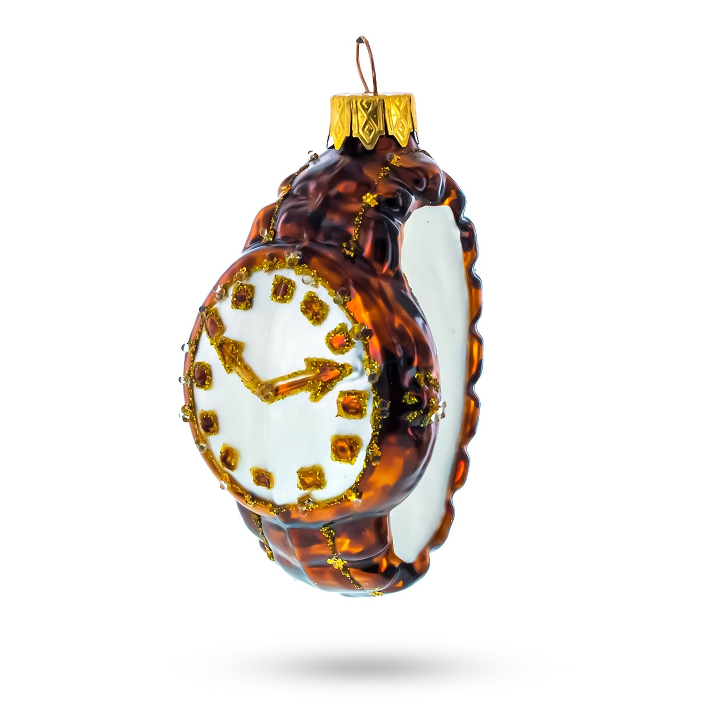 Brown Wristwatch Glass Christmas Ornament