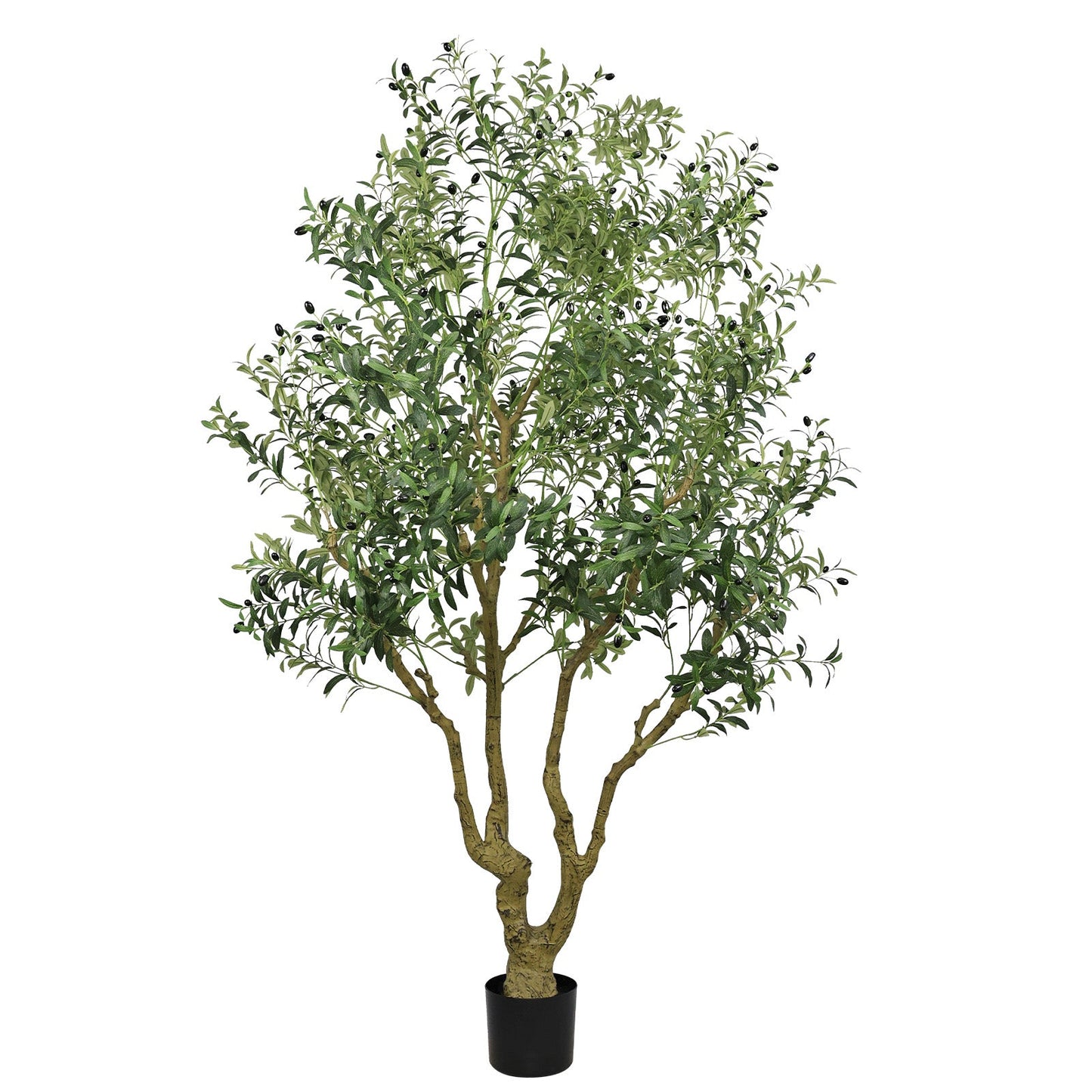 8FT Tall Artificial Olive Tree - Large Faux Potted Tree