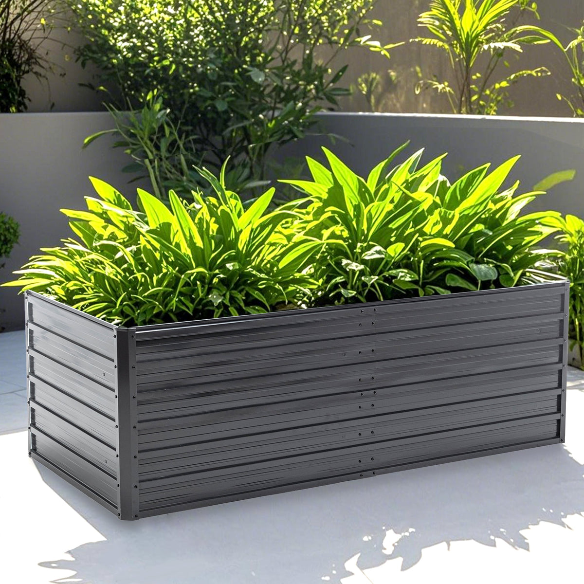6x3x2 FT Metal Raised Garden Bed Outdoor Gardening