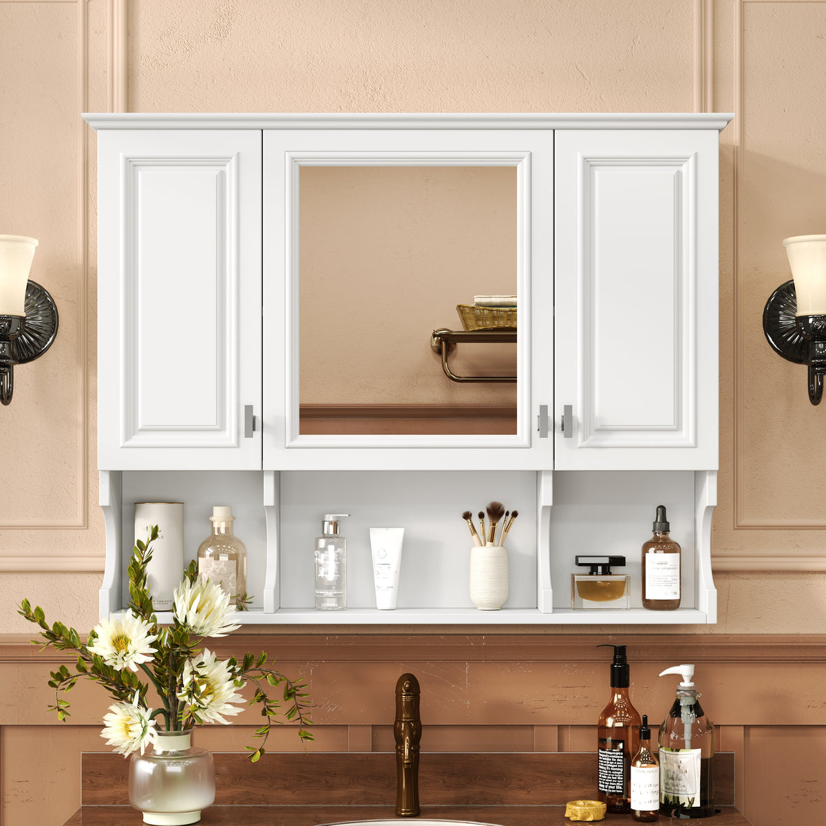 35'' x 28'' Wall Mounted Bathroom Medicine Cabinet