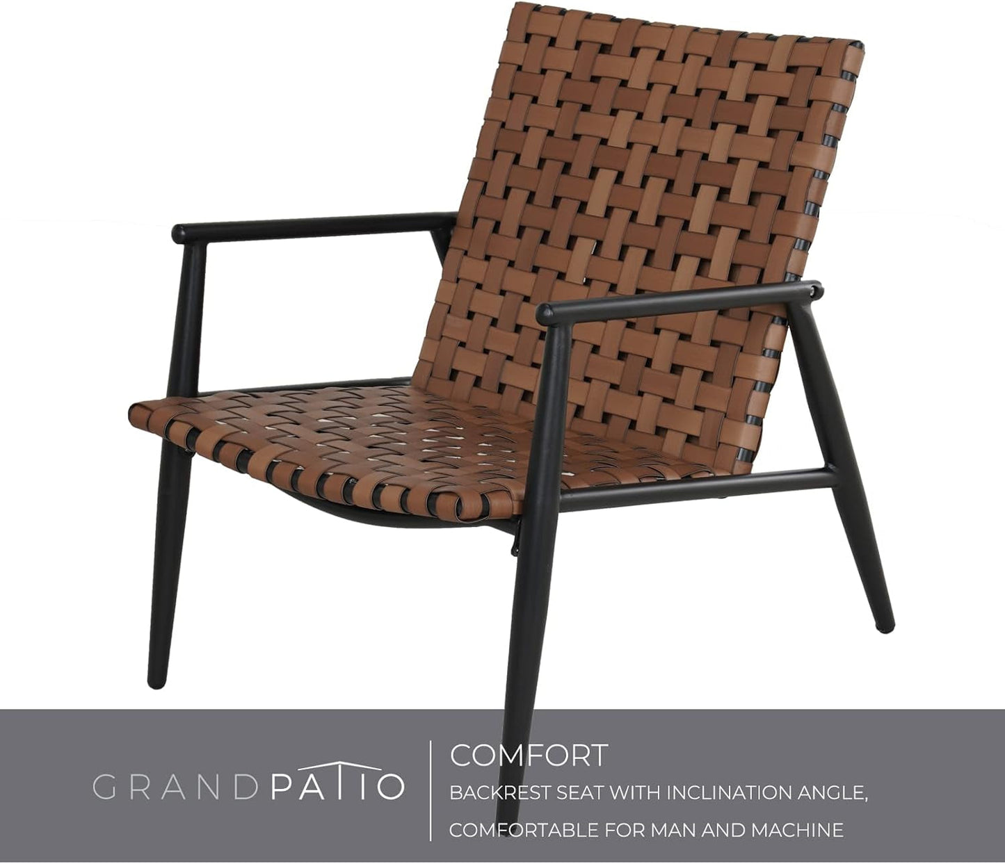 Vintage Brown Wicker Outdoor Furniture Set for Patio