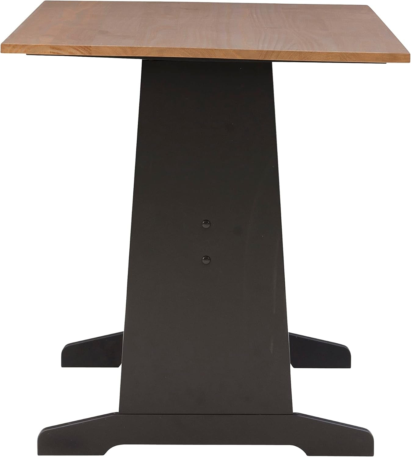 Black Pecan Five Seat Dining Set With Storage Benches