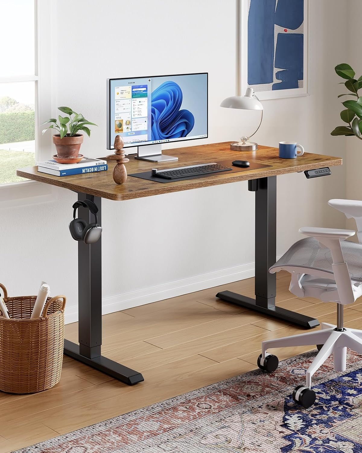 48x24 Inch Electric Standing Desk With Adjustable Height