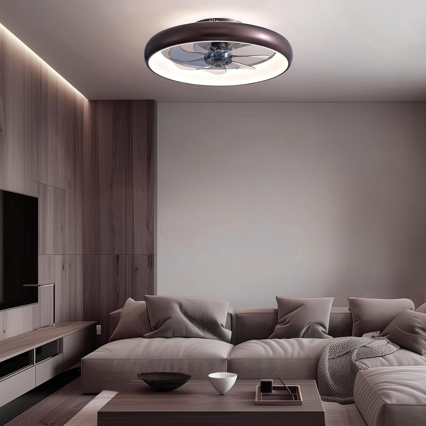 20 Inch Ceiling Fan With Dimmable Led Lights And Remote