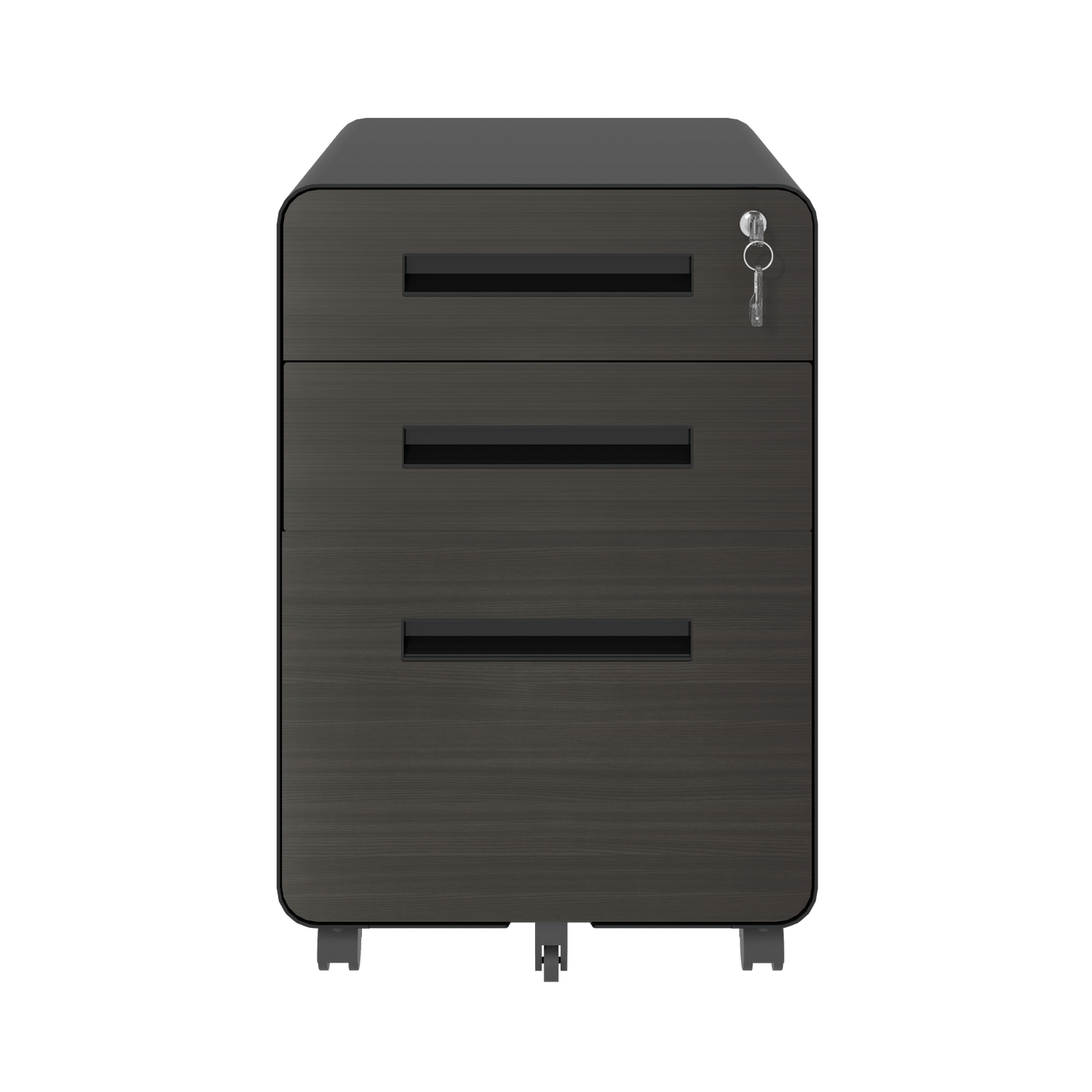 3-Drawer Mobile File Cabinet with Lock