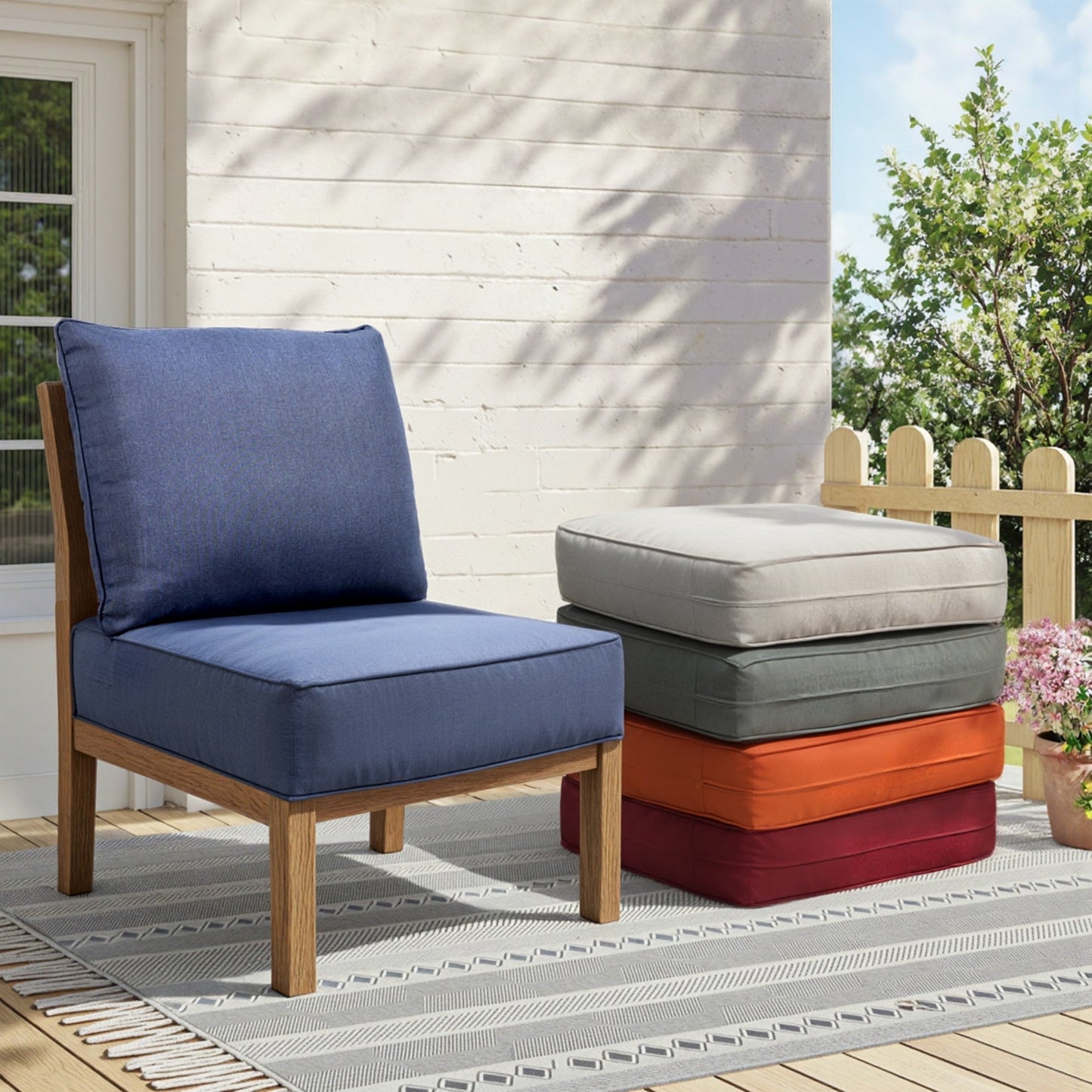 6" Thicker Outdoor Chair Cushion Set - 2 Pieces