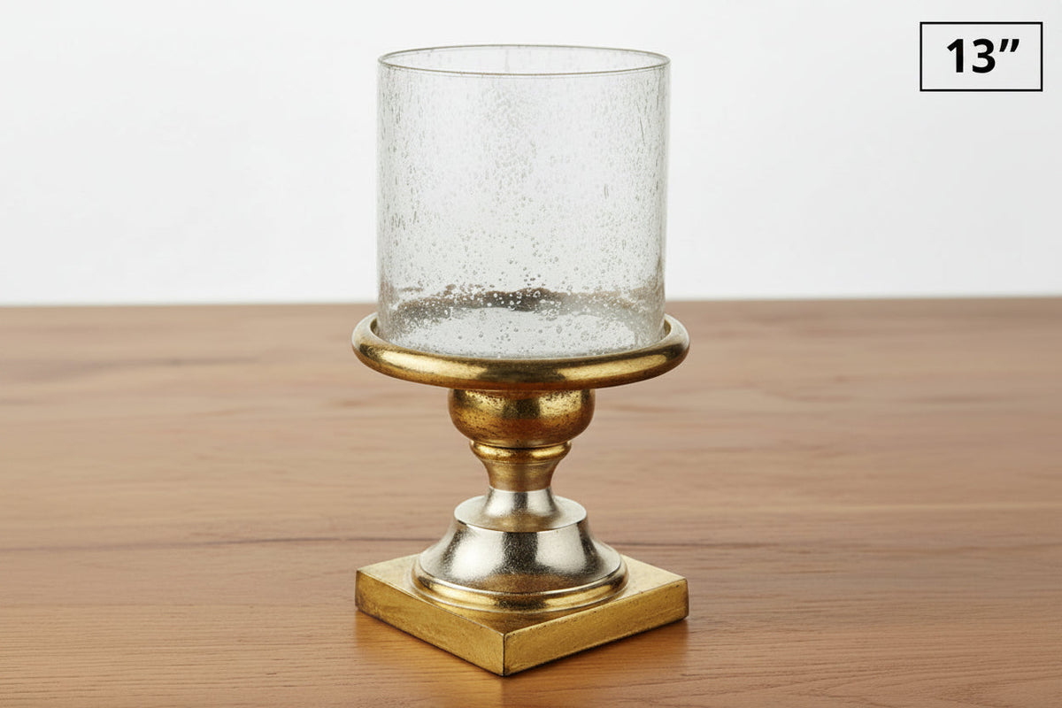 Oah Candle Holder with Glass, 2 Size Options