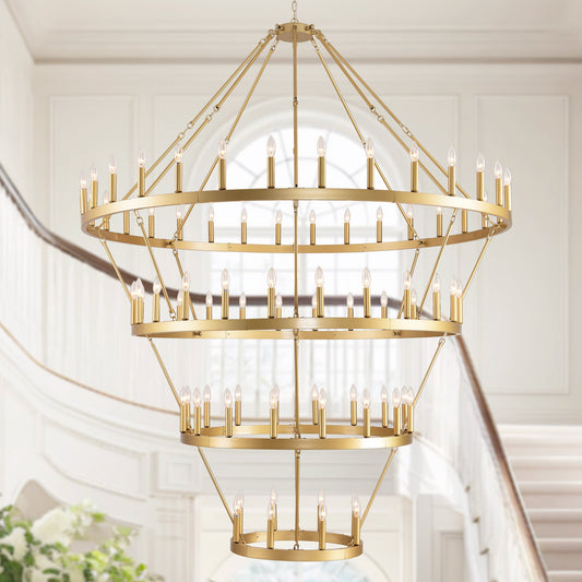 69.3 Inch 4 Tiers Wagon Wheel Chandelier