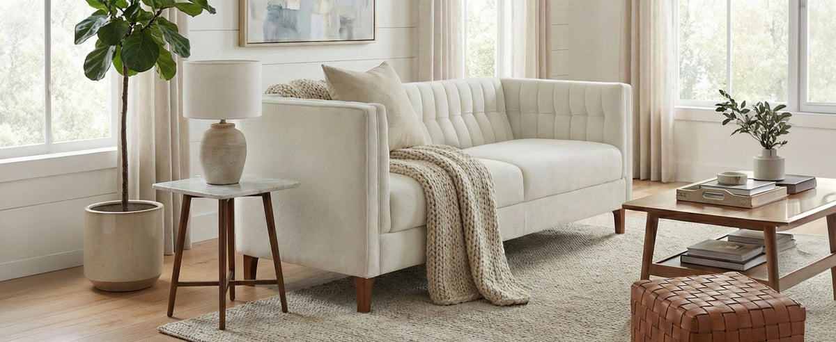 Modern 3-Seater Sofa 76" Upholstered Couch