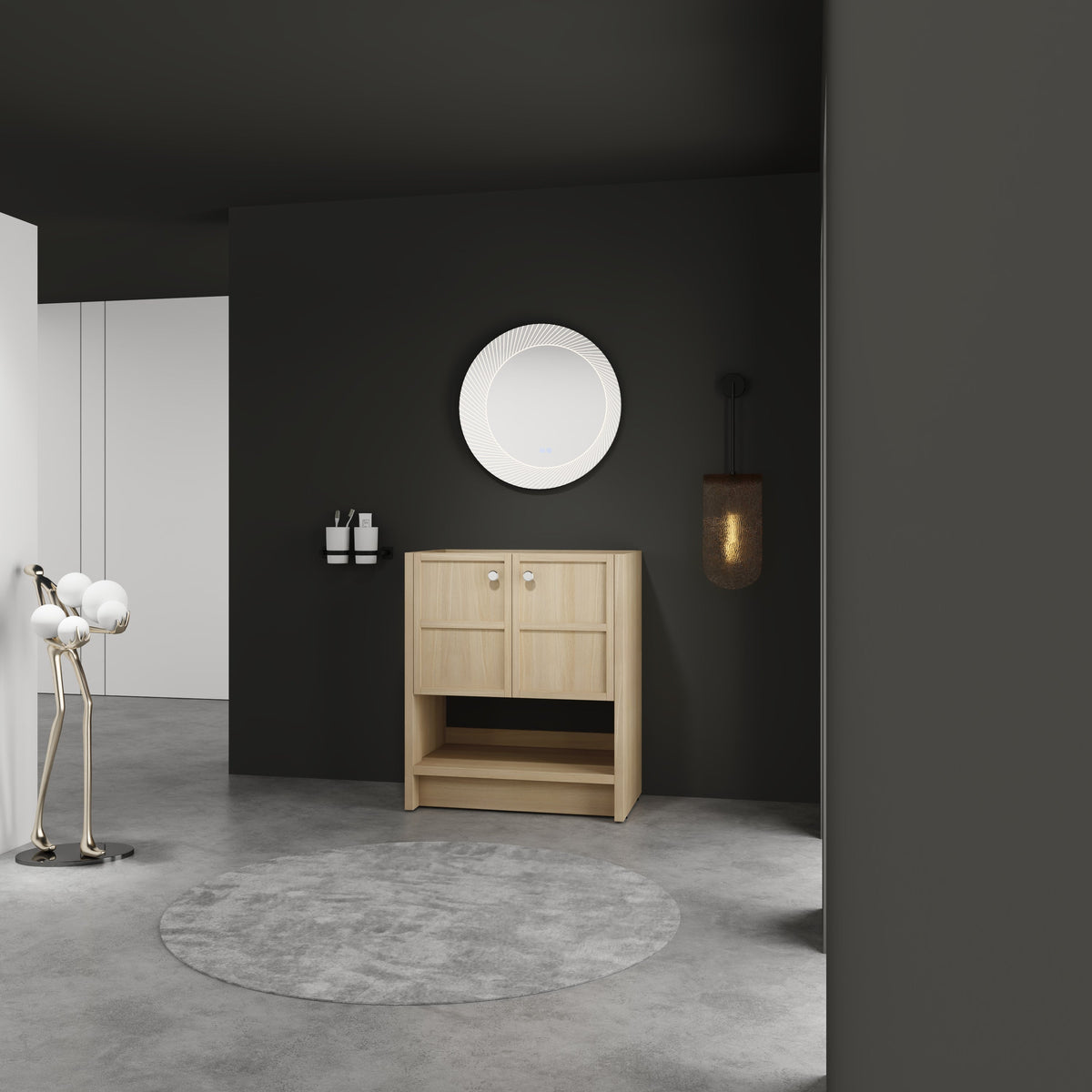 30" Freestanding Bathroom Vanity, 2 Soft Closing Doors