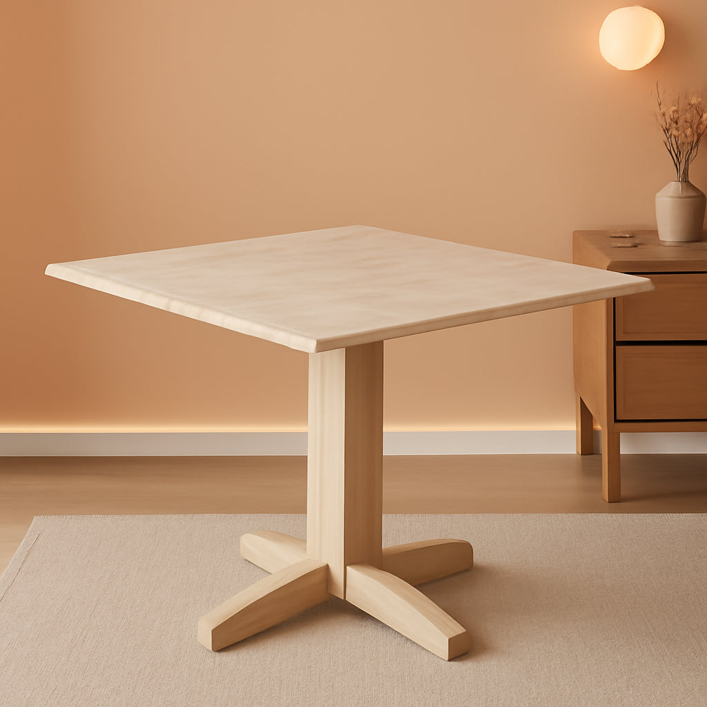 Square Dual Drop Leaf Dining Table With Butcher Block Top