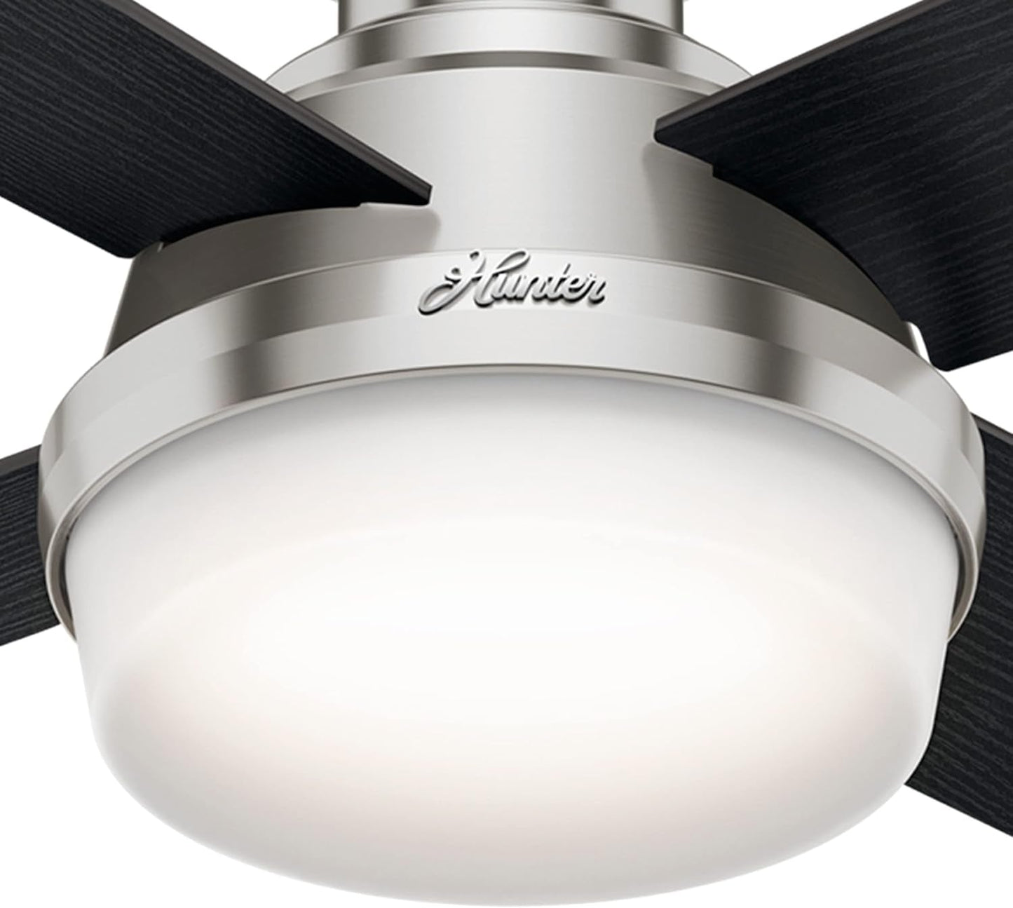 Fan Dempsey 44 Inch Brushed Nickel Ceiling Fan With LED