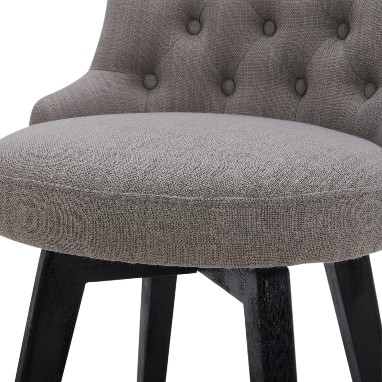 Flint Grey Upholstered Swivel Bar Stool 26 Inch Set Of 2
