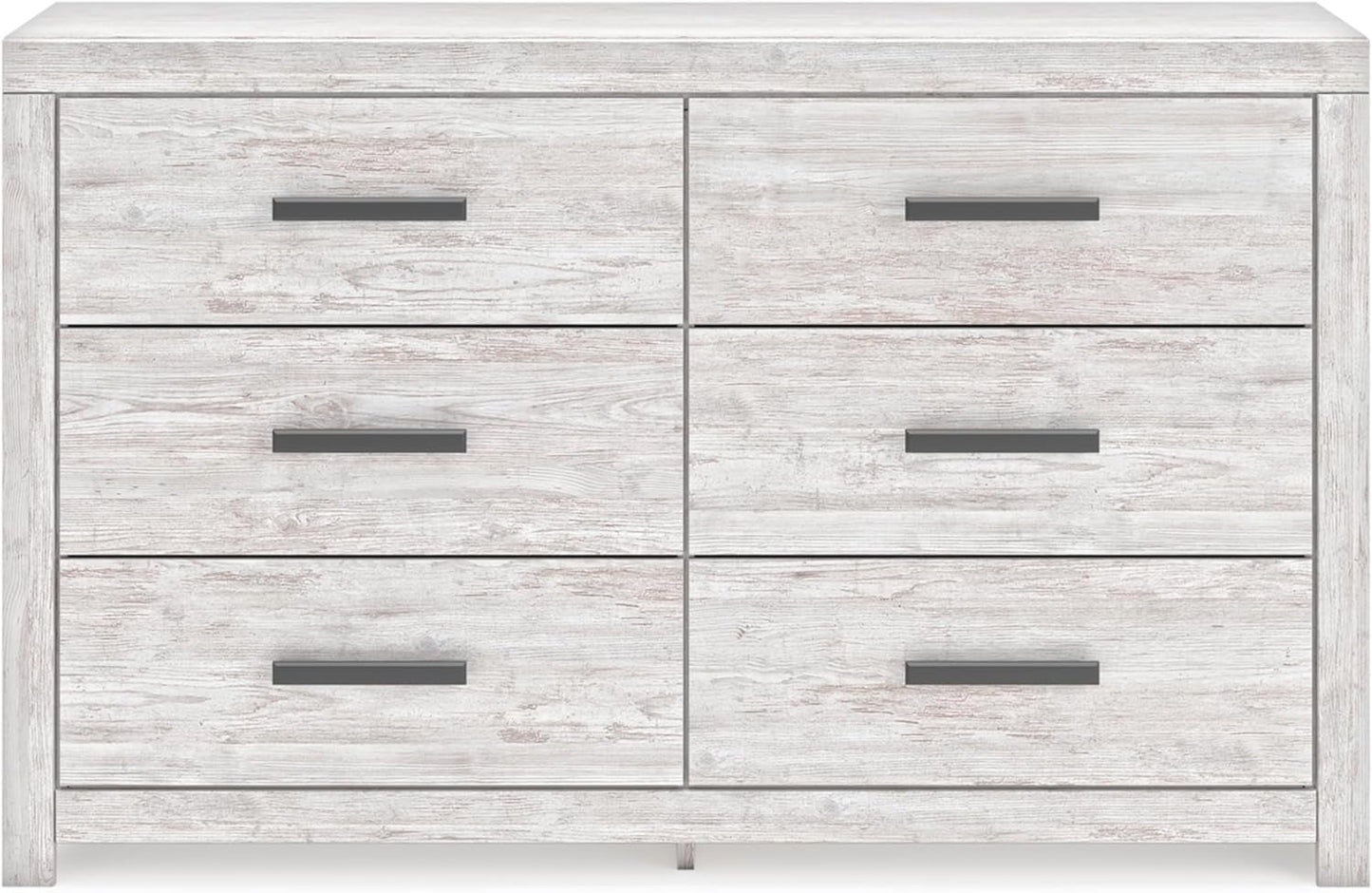 Cayboni Vintage 6 Drawer Dresser With Safety Stop White
