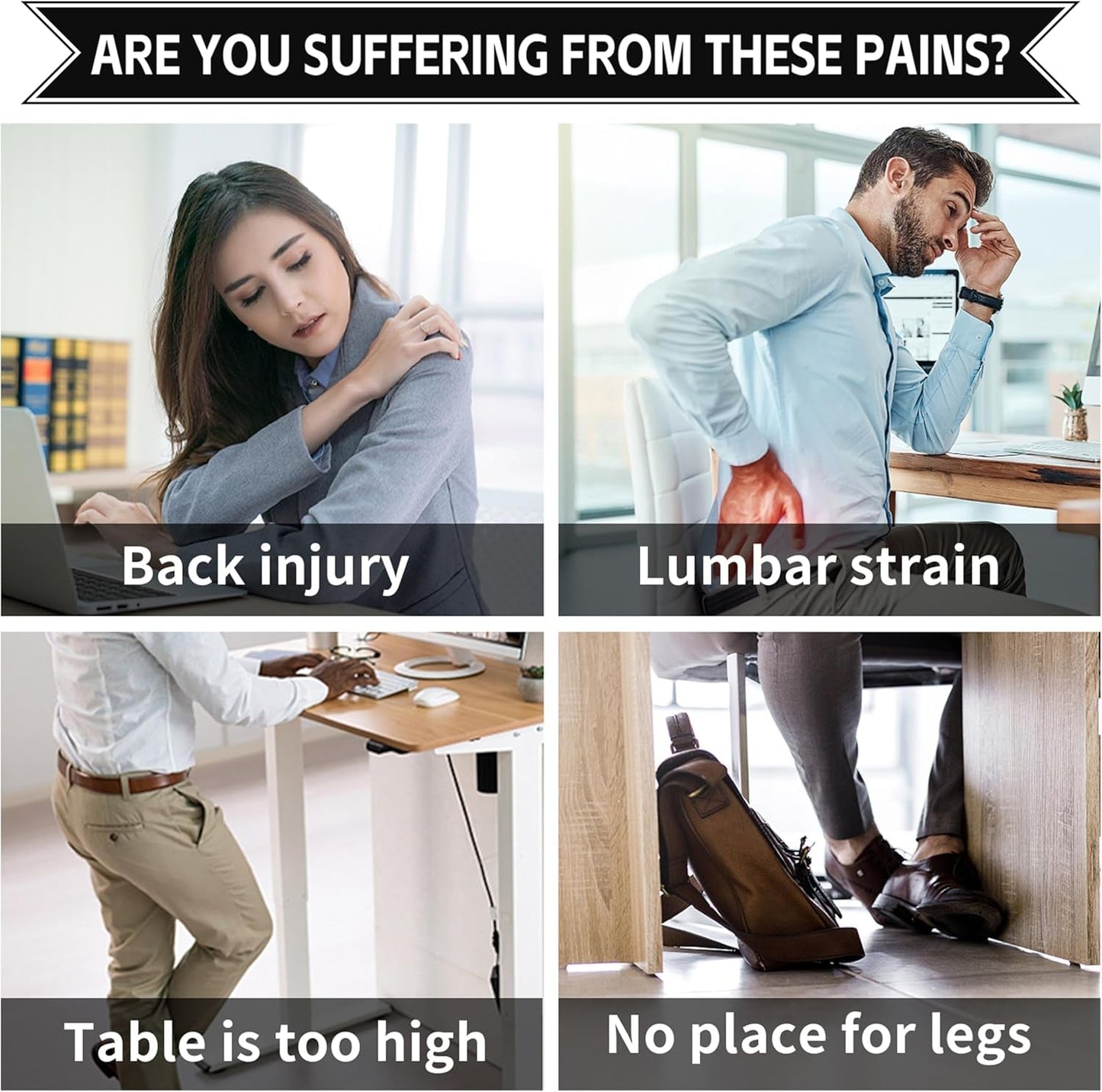 Ergonomic Drafting Chair With Lumbar Support And Foot Ring Black