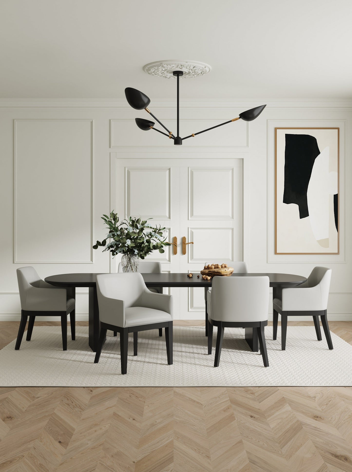 Gansevoort Wood Vegan Leather Armchair in Stone