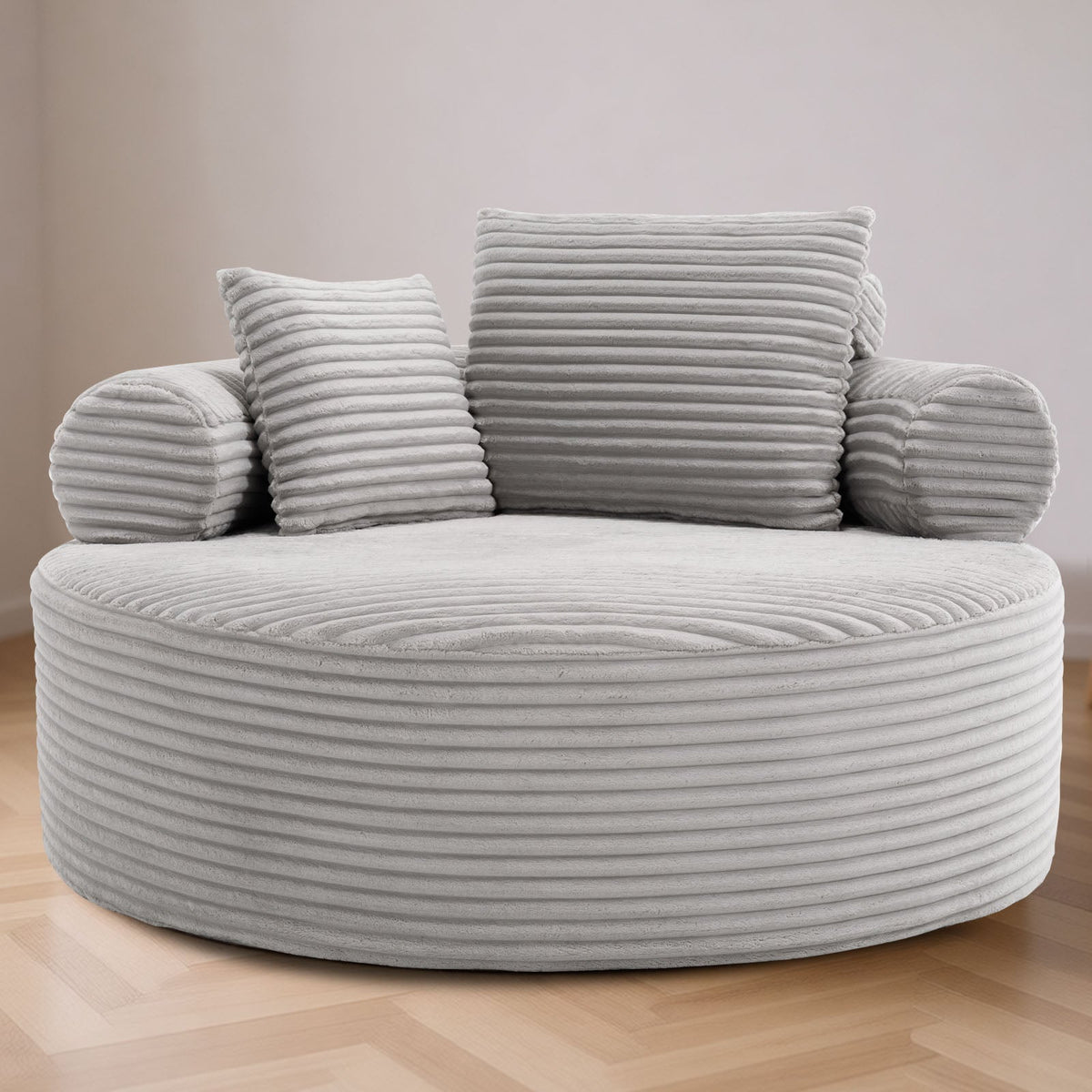Round Sofa Bed with Memory Foam Sectional Couches