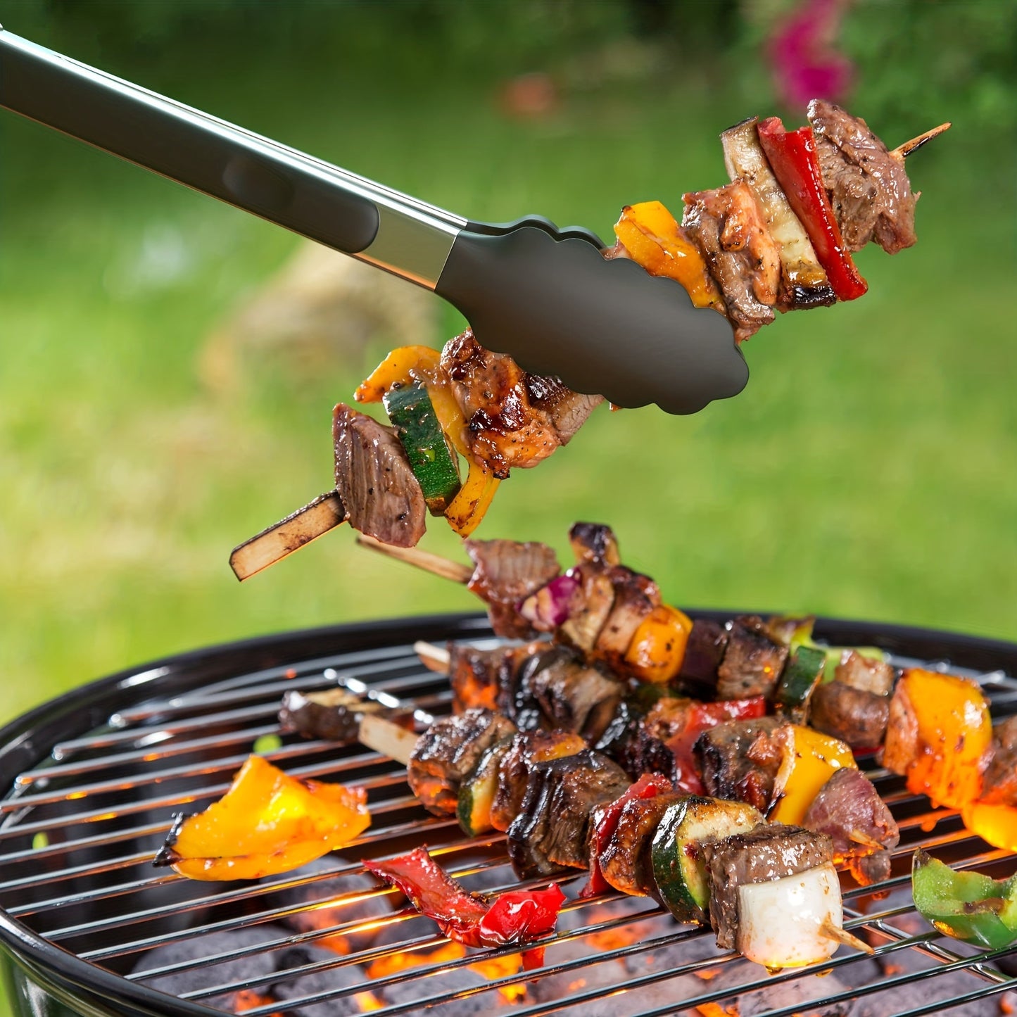 HighHeat Silicone Kitchen Tongs with Locking Grip 30cm