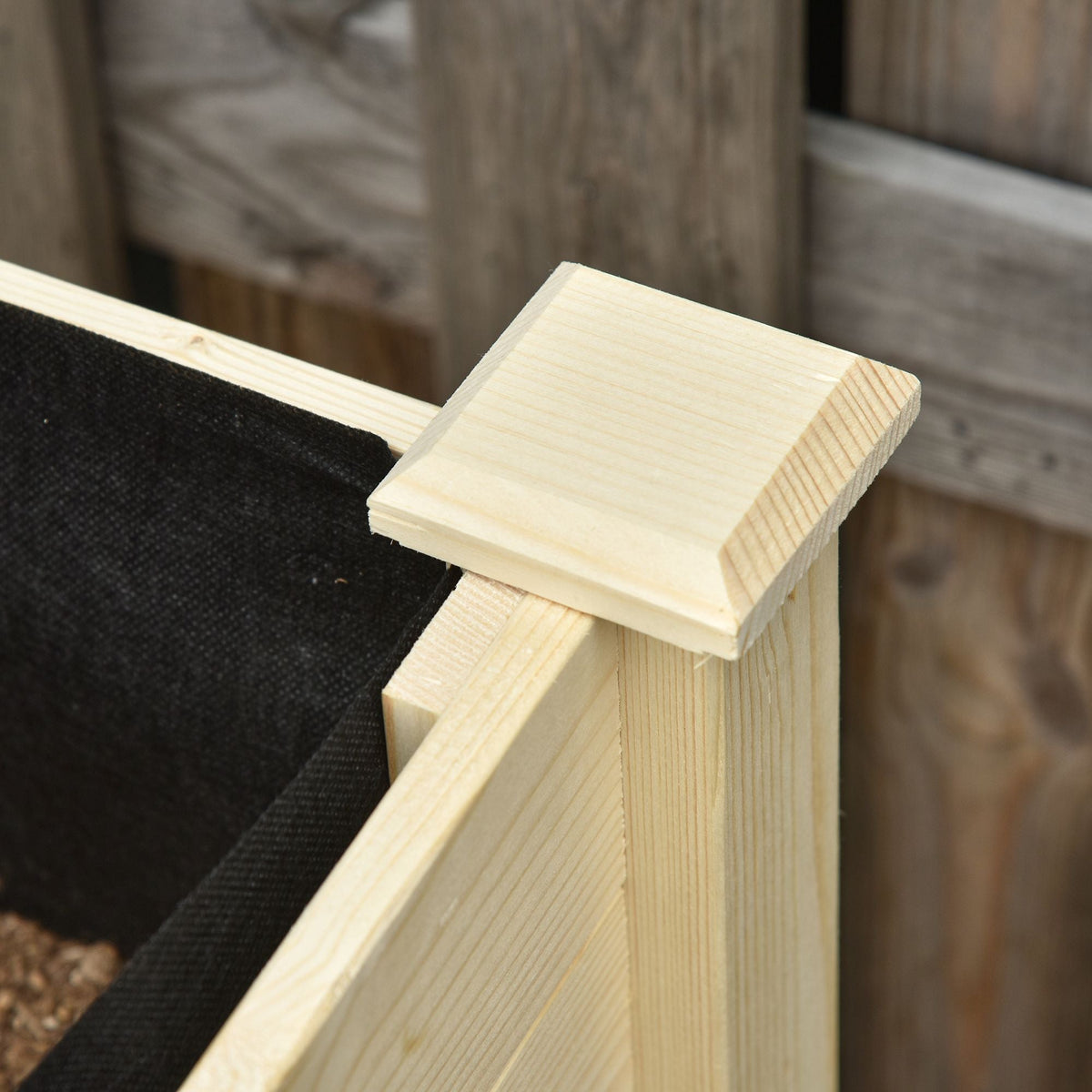 Outsunny Raised Garden Bed with Lockable Wheels